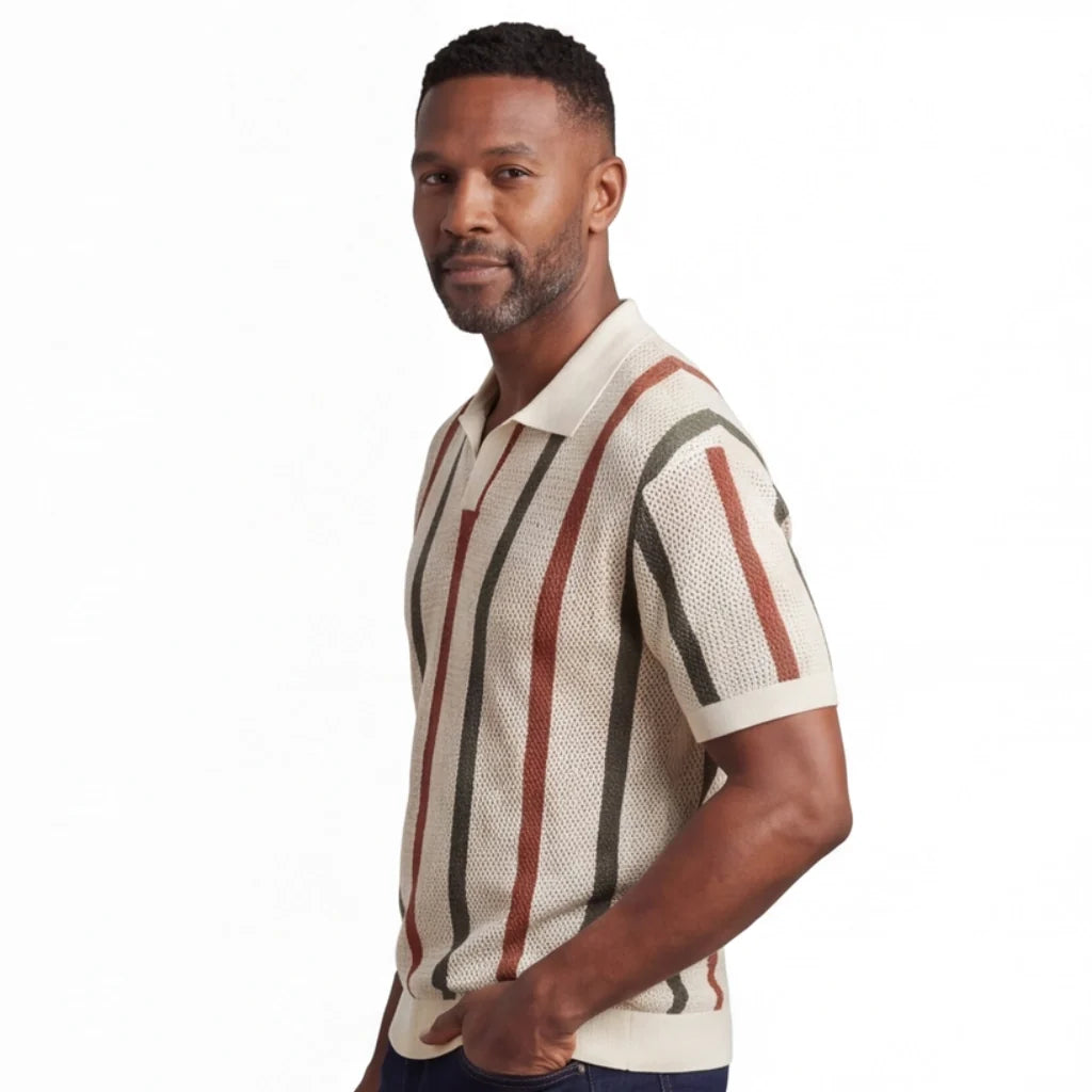 Kurtis Striped Knit Polo