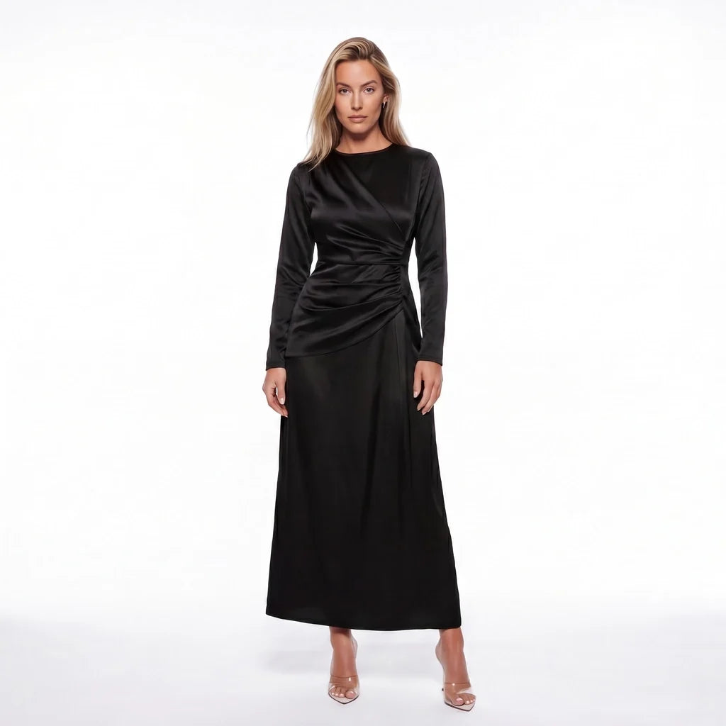 Petra Satin Midi Dress