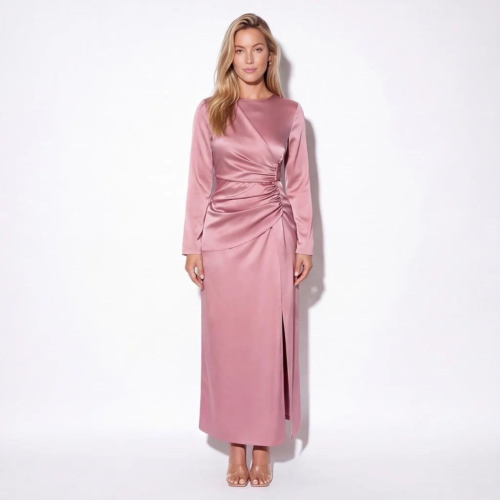 Petra Satin Midi Dress