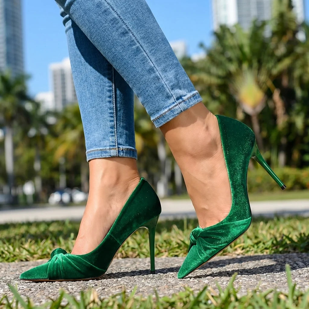 Gladys Bow Pointed Stilettos