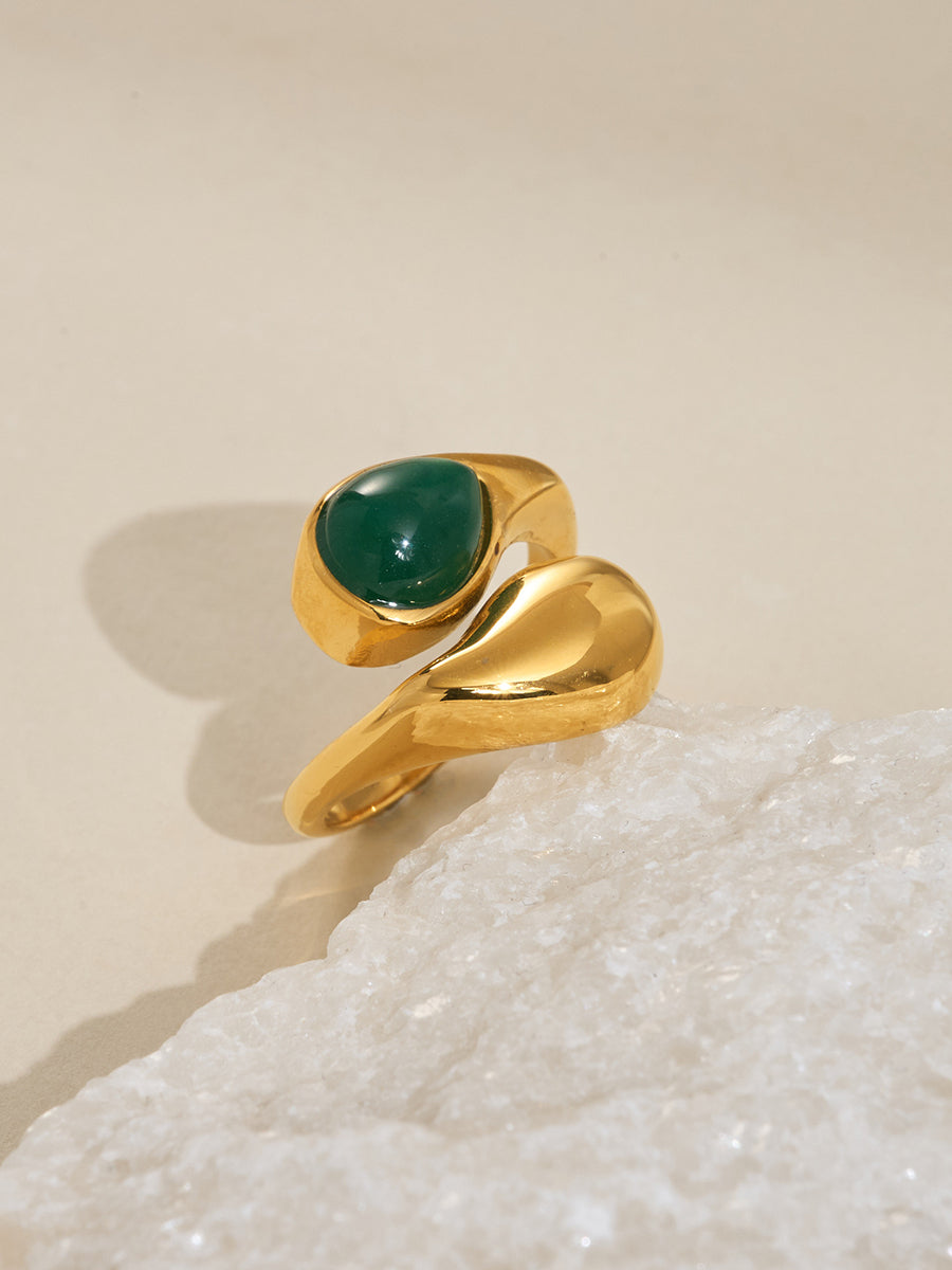 Stylish Irregular Teardrop Ring - By Qivii