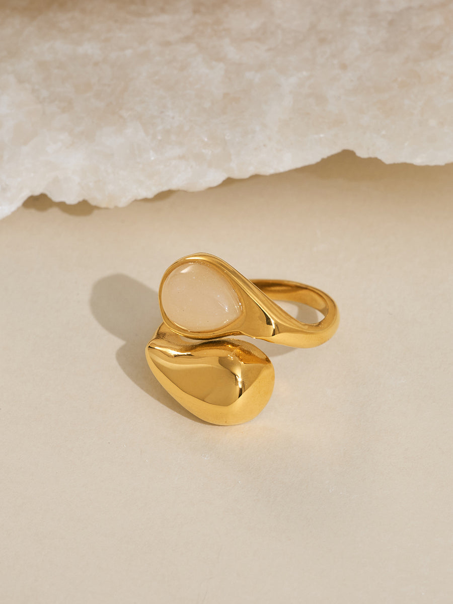 Stylish Irregular Teardrop Ring - By Qivii