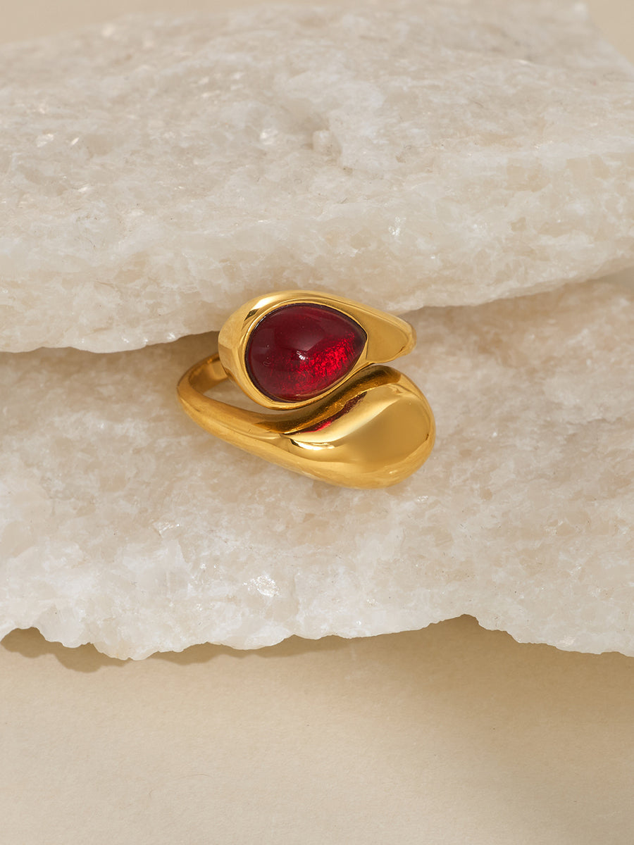 Stylish Irregular Teardrop Ring - By Qivii