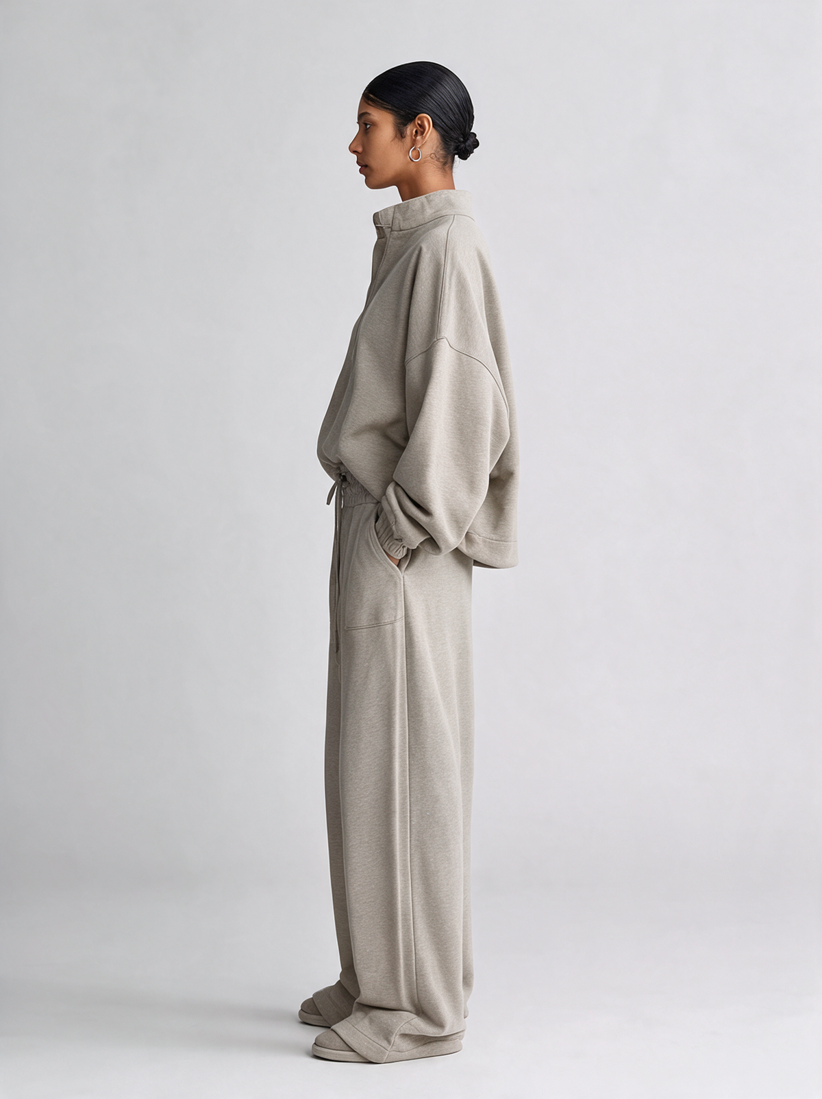 Women's High‑Rise Drawstring Wide‑Leg Sweatpants MDZ0703I8R