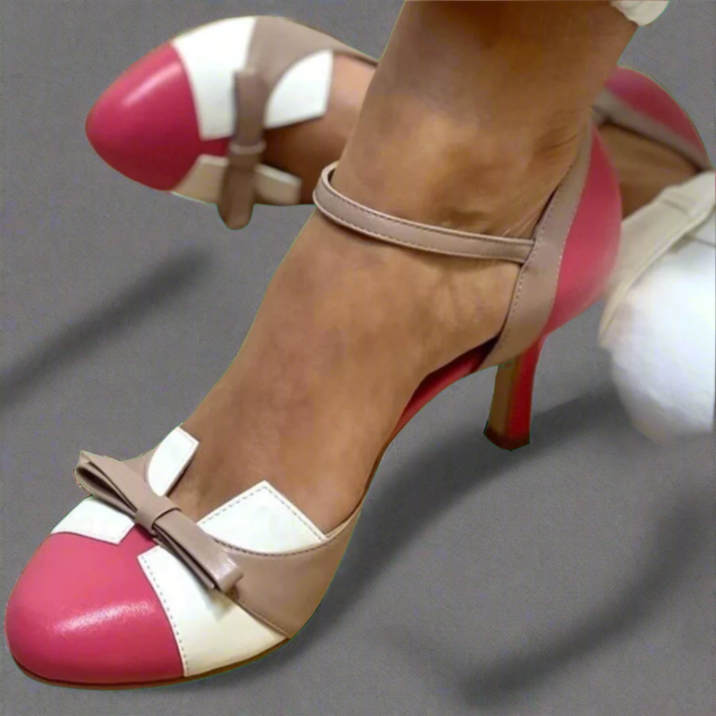 Bellarosa | Kleurrijke sandalen met knopen en bandjes, met ronde neus - By Qivii