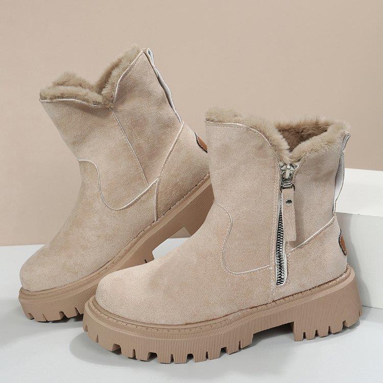 Women's Snowdrop Boots - Plush Lined Side Zip Ankle Boots (US 4-10.5)