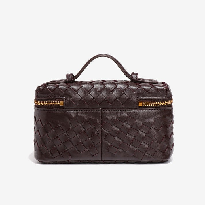 Women's Atelier Cube Carrier Bias-Weave Top Handle Bag with Convertible Strap