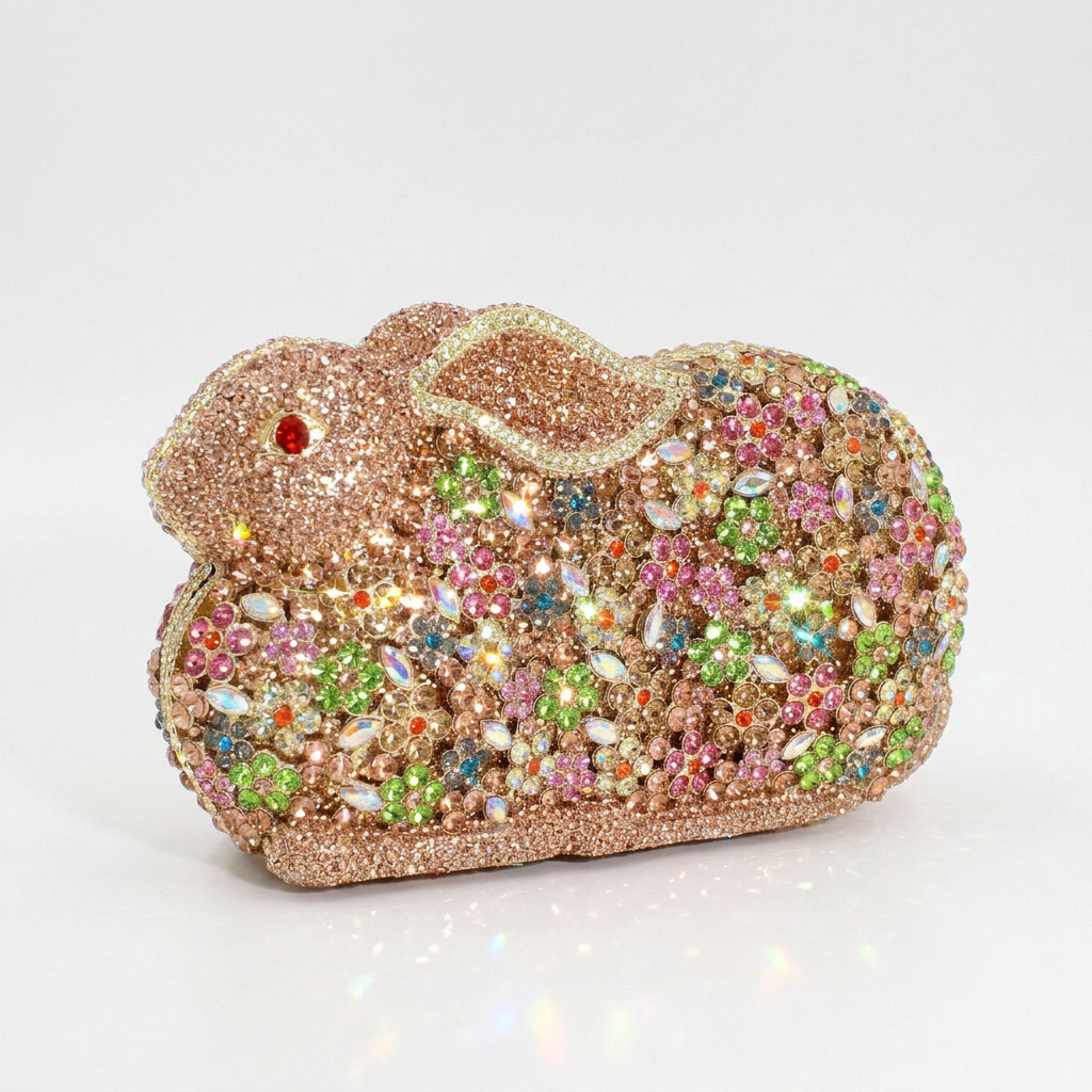 Bunny Crystal Clutch - By Qivii