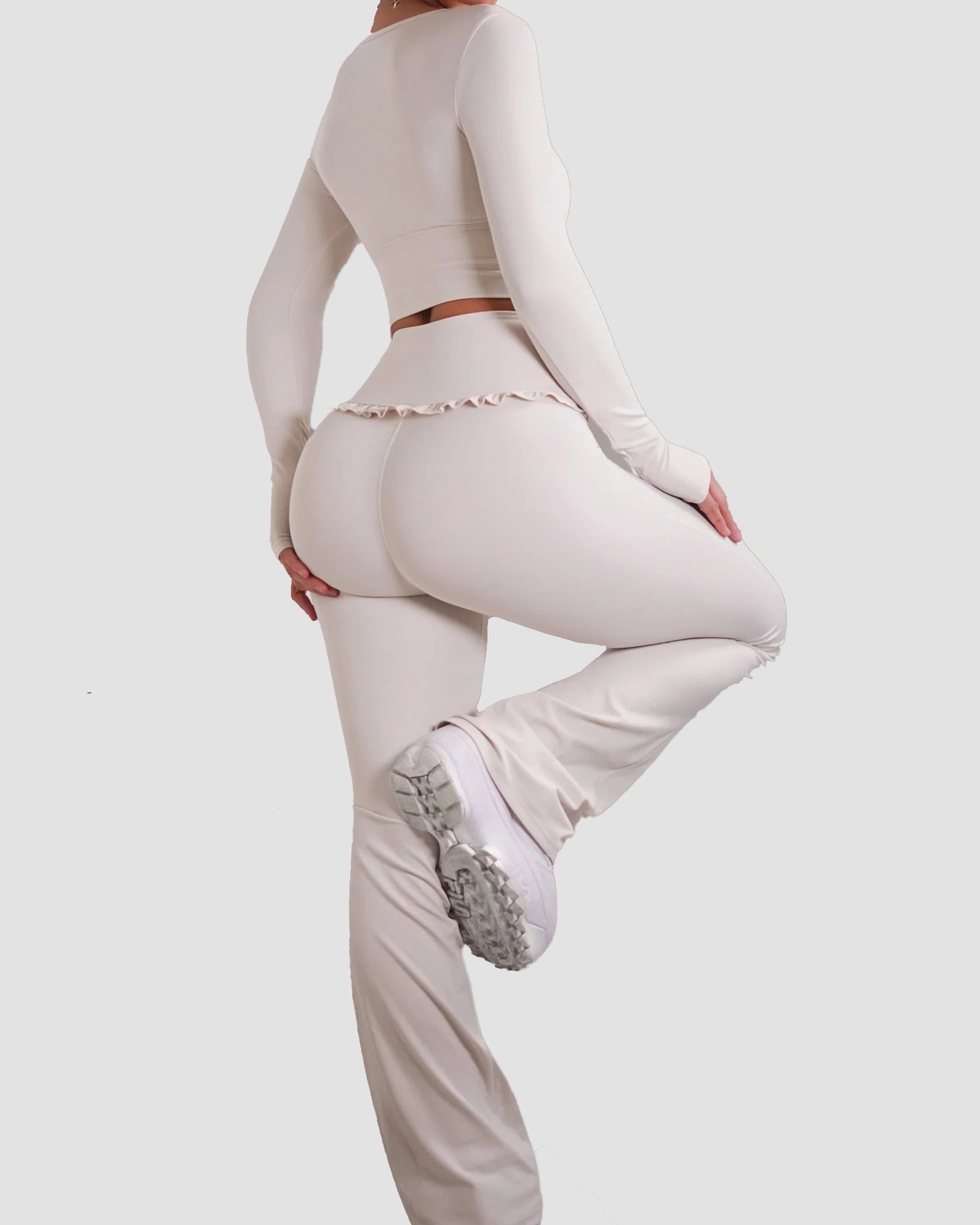 Ballet Ruffled Flare Leggings - By Qivii