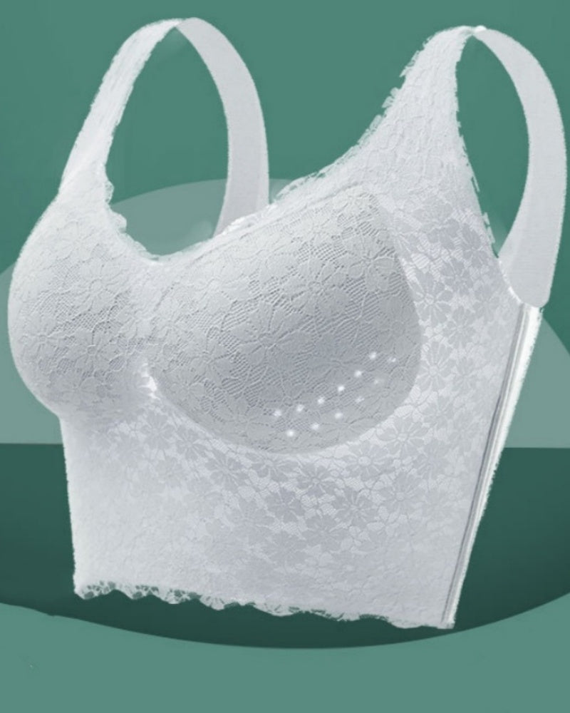 Plus Size Breathable Tank Top Push up Bra Side Smoothing