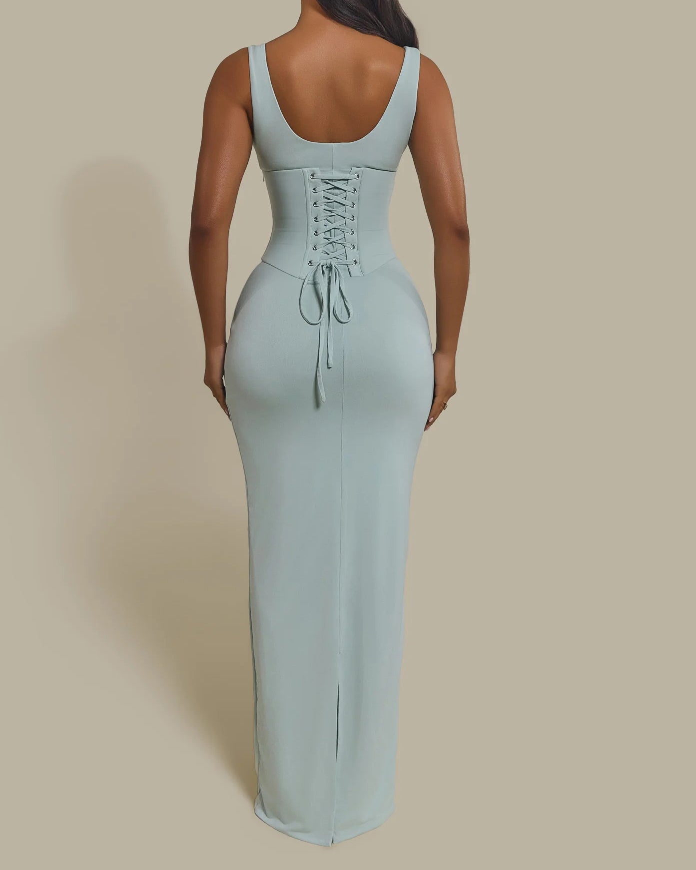 Hourglass Figure Body Shaper The Corset Maxi Dress Two-Piece Set - By Qivii