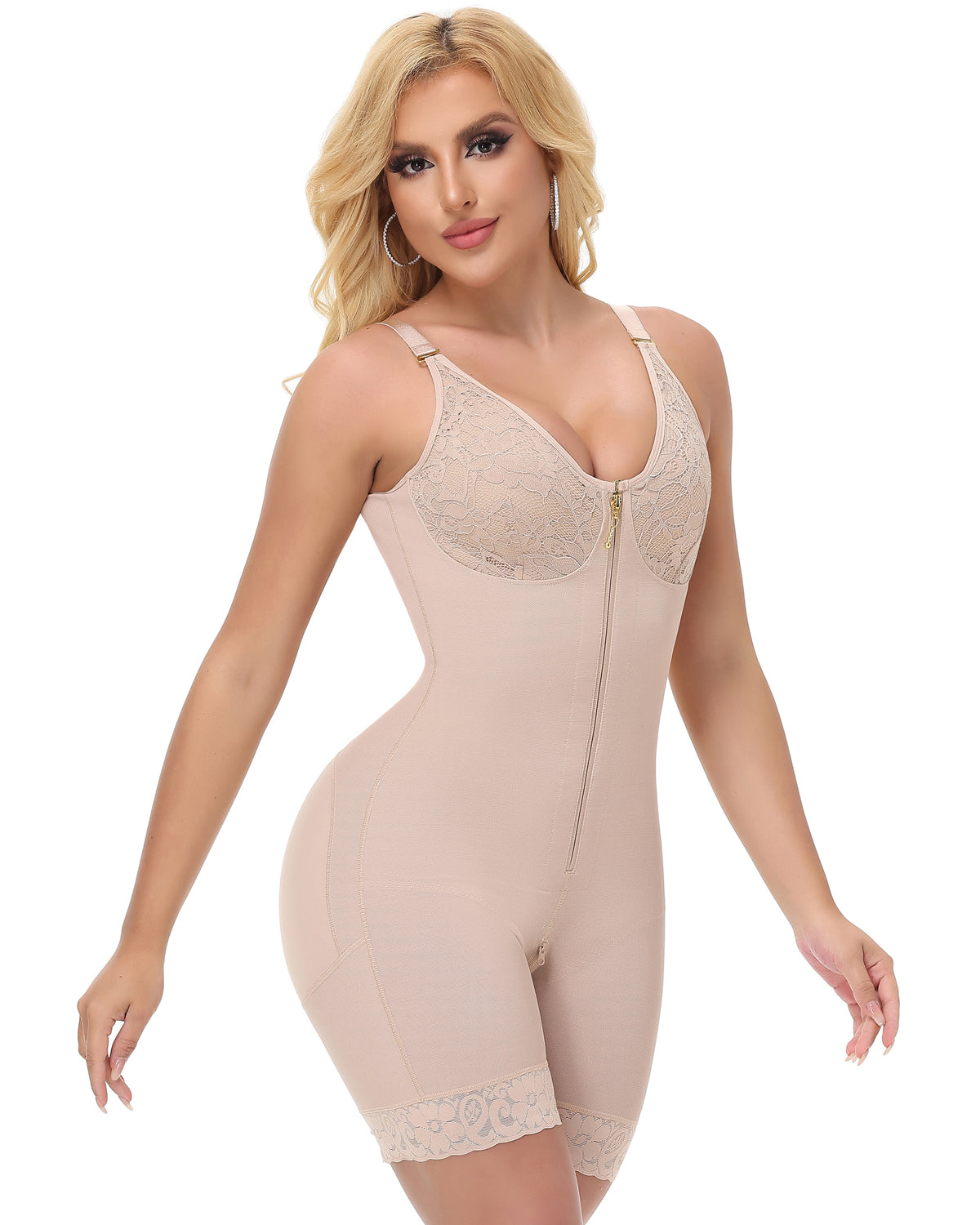 Shapshe® Lace Cup Hourglass Tummy Control Fajas Full Body Shaper