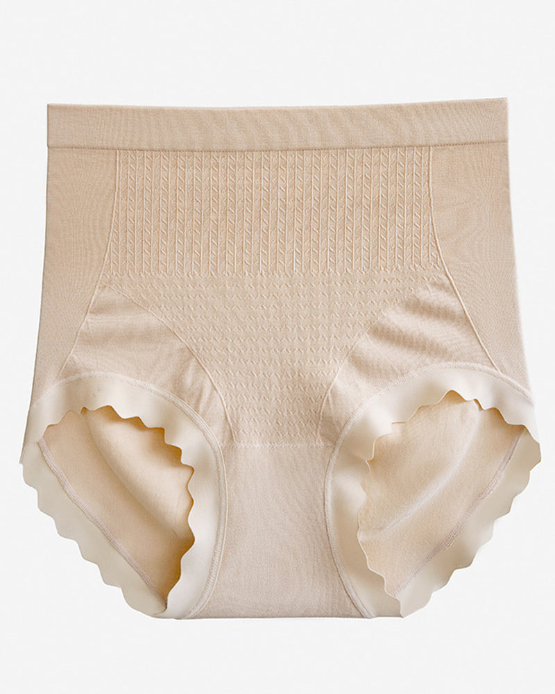 Women's High Waisted Antibacterial Crotch Briefs Stretch Full Coverage Panties - By Qivii