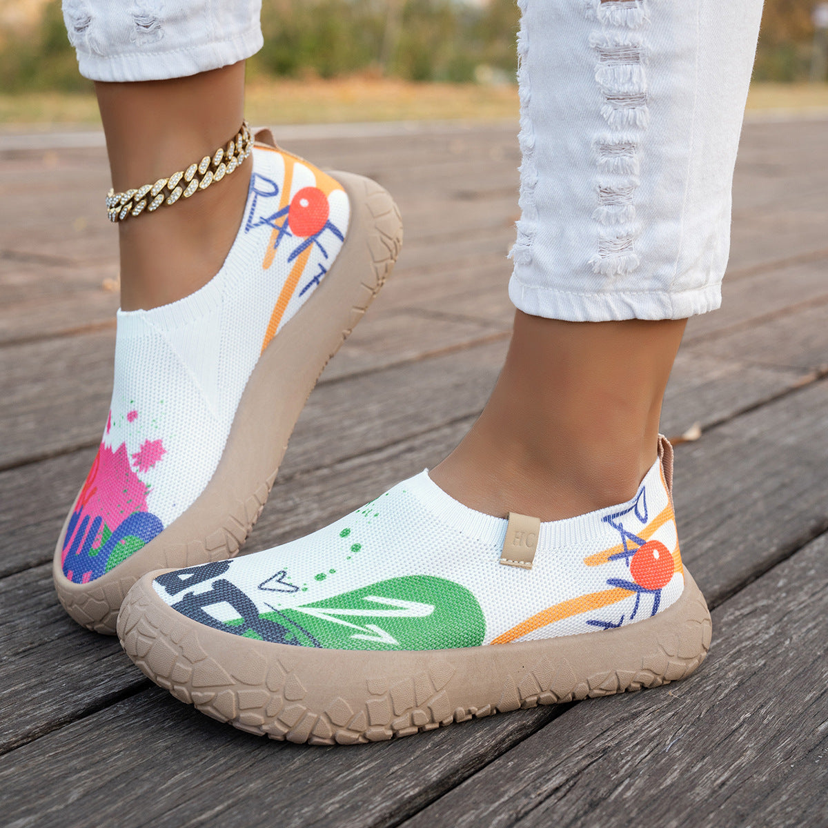 Women's Elina Comfort Slip-On Walking Shoes - Invisible Lift Casual Sneakers (US 5-10.5)