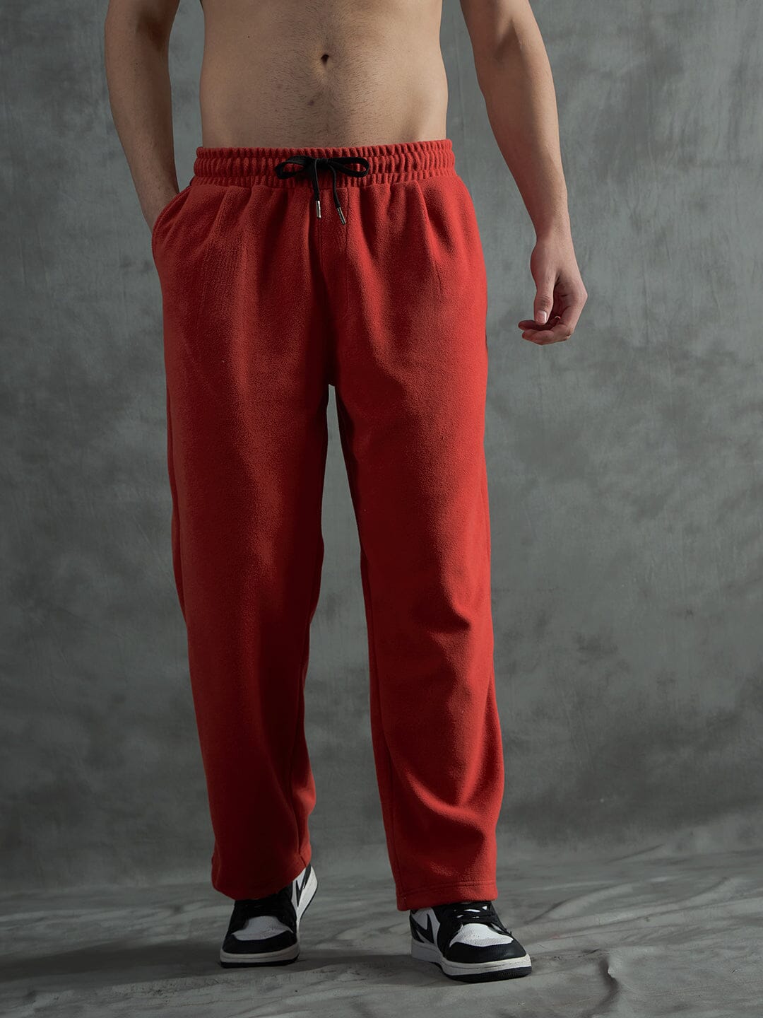 Orange Inmate Polar Fleece Trackpants