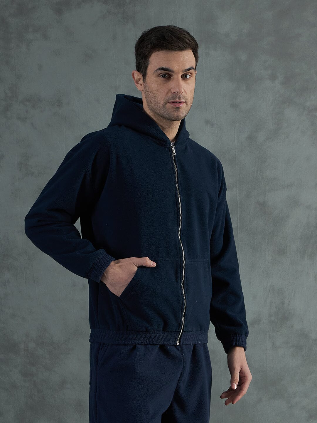 Navy Minimalist Polar Hoodie