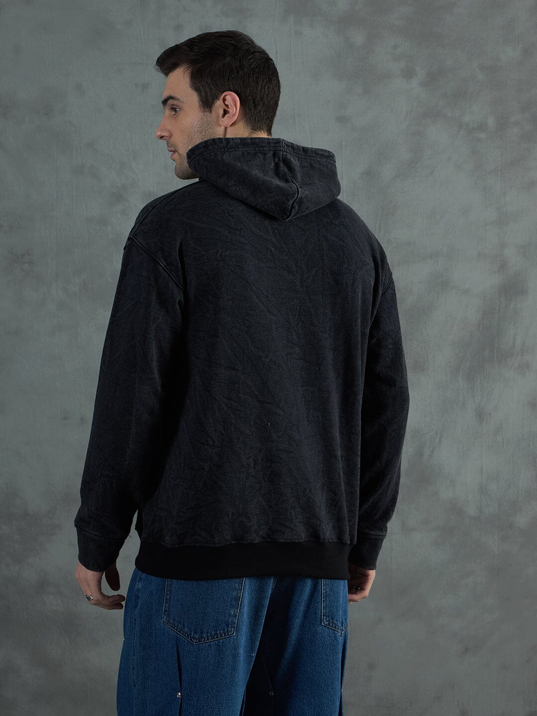 Acid Star Safety Pin Oversized Hoodie