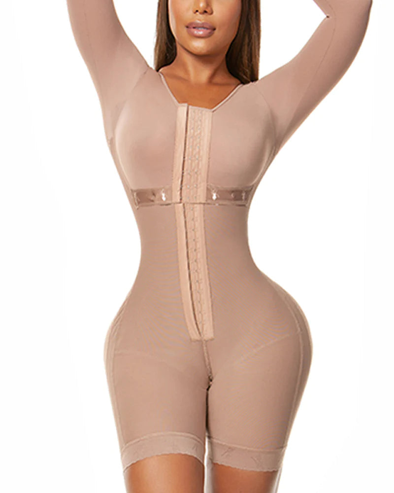 Shapshe® Full Body Shaper Shapewear Faja Colombianas Full Bust Long Sleeves Strong Compression