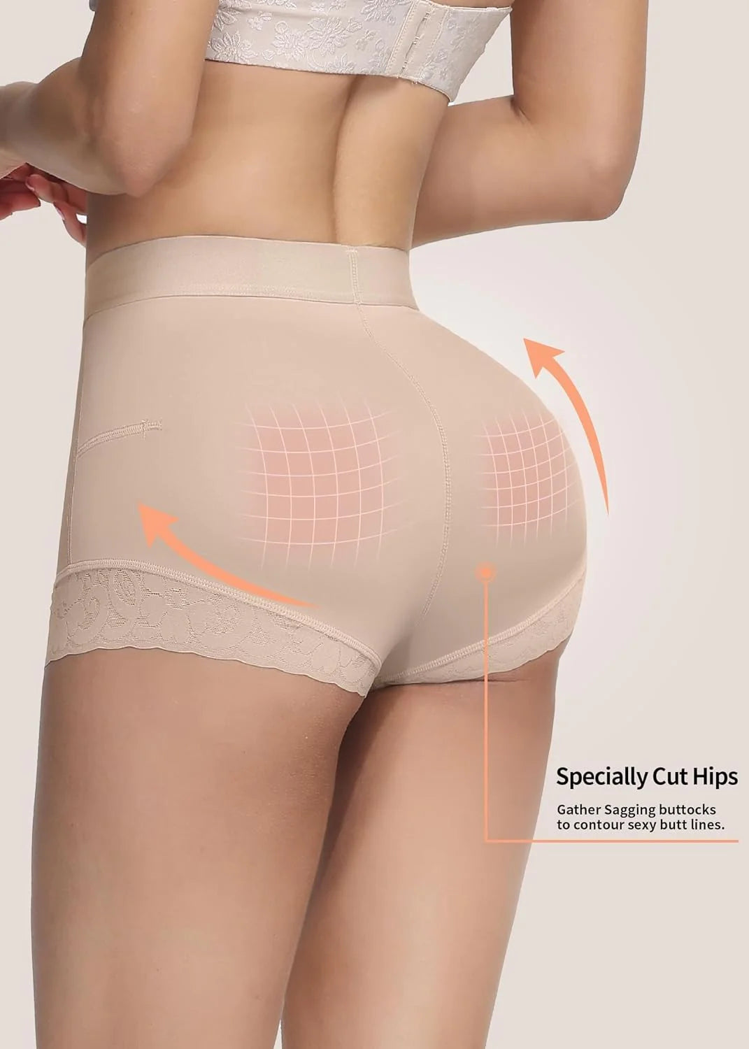 Shapshe® High Waist Women Hip Enhancer Tummy Control Lace Body Shaper Shorts