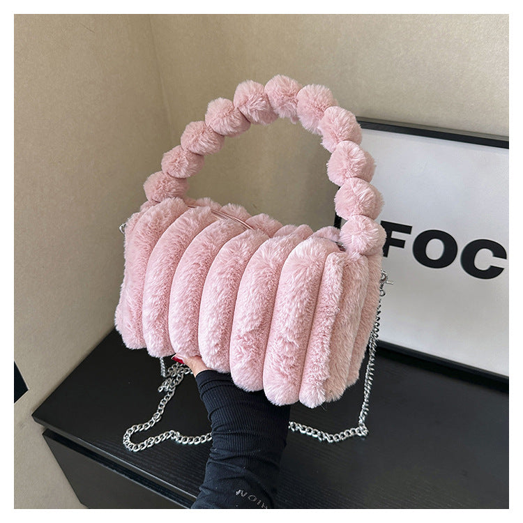 Women‘s Plush Tote & Crossbody Bag – Cloud-Like Soft Minimalist Purse for Everyday Chic