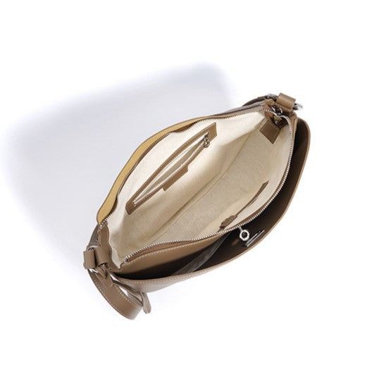 Women's Hush Rider Bucket — Genuine Leather Saddle Bag with Signature Lock Fastening & Convertible Shoulder Strap