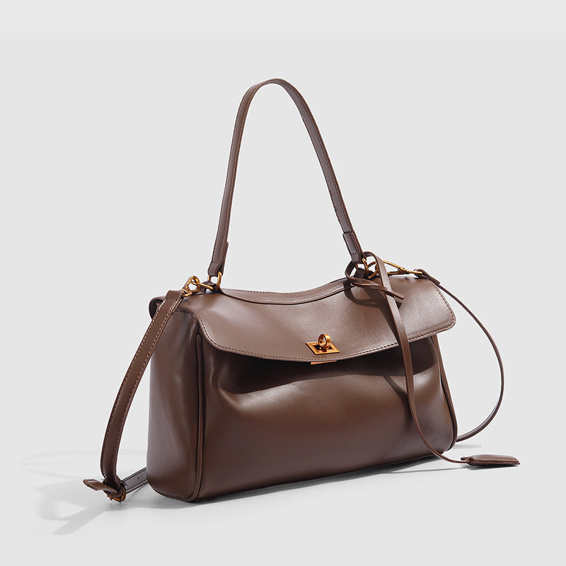Women's Modern French Tote Bag – Lightweight Structured Purse with Hidden Zip Pockets