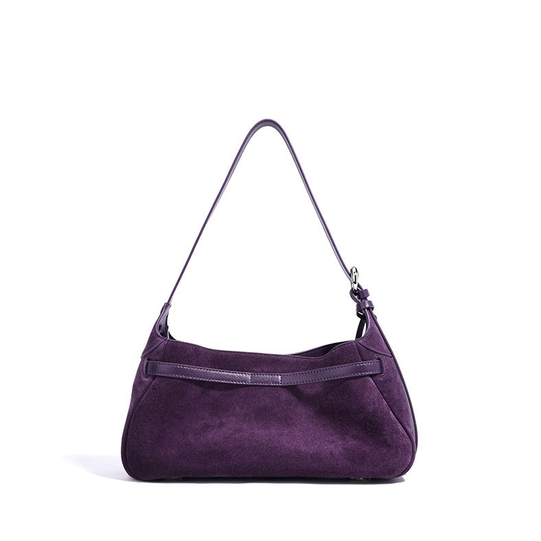 Ounamei Suede Leather Purse for women | Elegant Handbag, Crossbody & Shoulder Bag