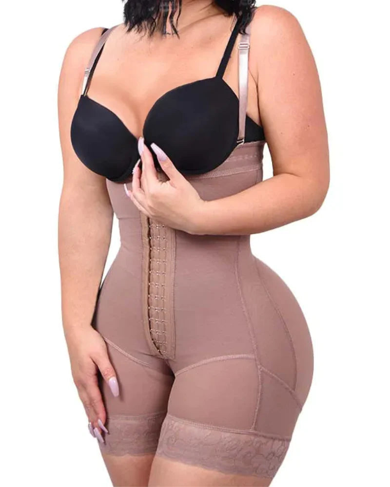 Shapshe® Tummy Control Body Shaper Butt Lifter Thigh Slimmer Faja Plus Shapewear with Zipper Crotch - By Qivii