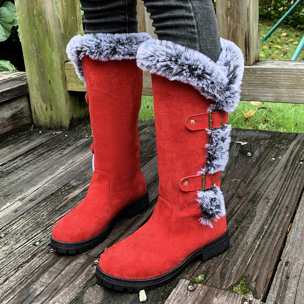 Women's WinterHug Mid-Boots - Plush Lined Suede Snow Boots (US 5-10.5)