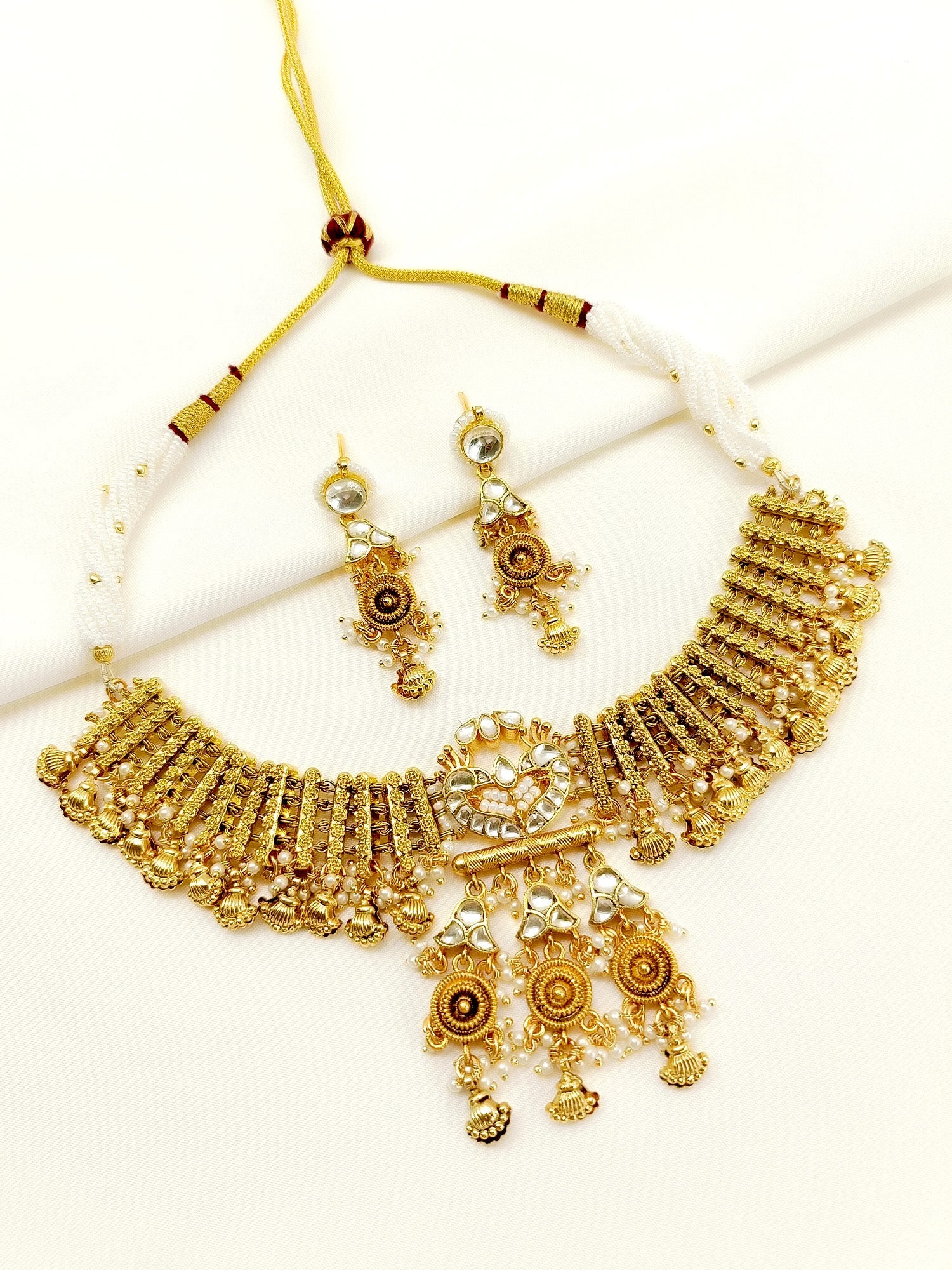 Aadishri White Kundan Choker Set