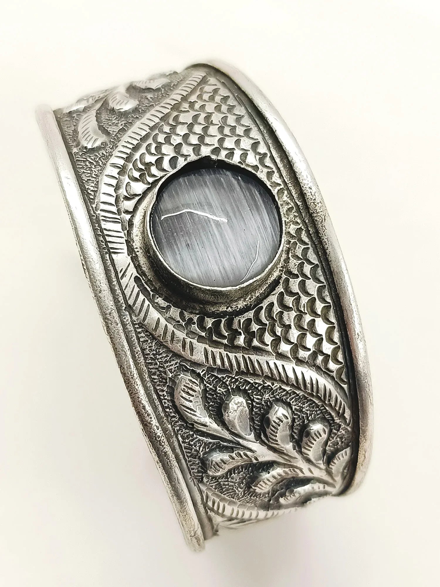 Valkyrie Grey Oxidized Bracelet