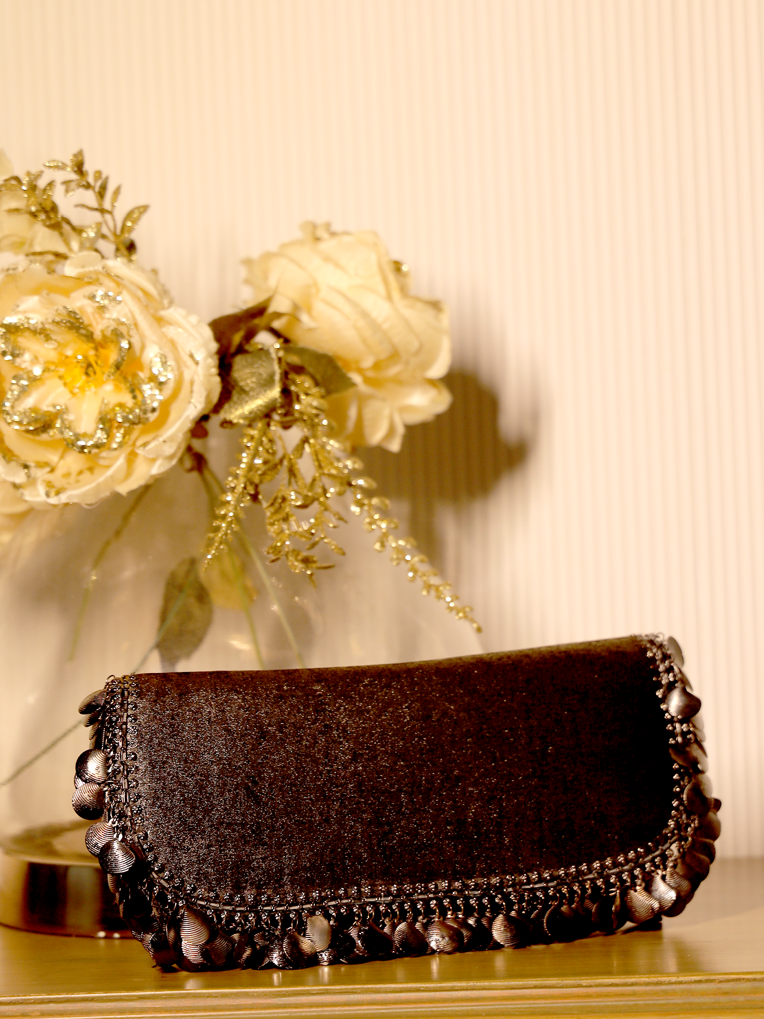 Ziniya Charcoal Evening Clutch