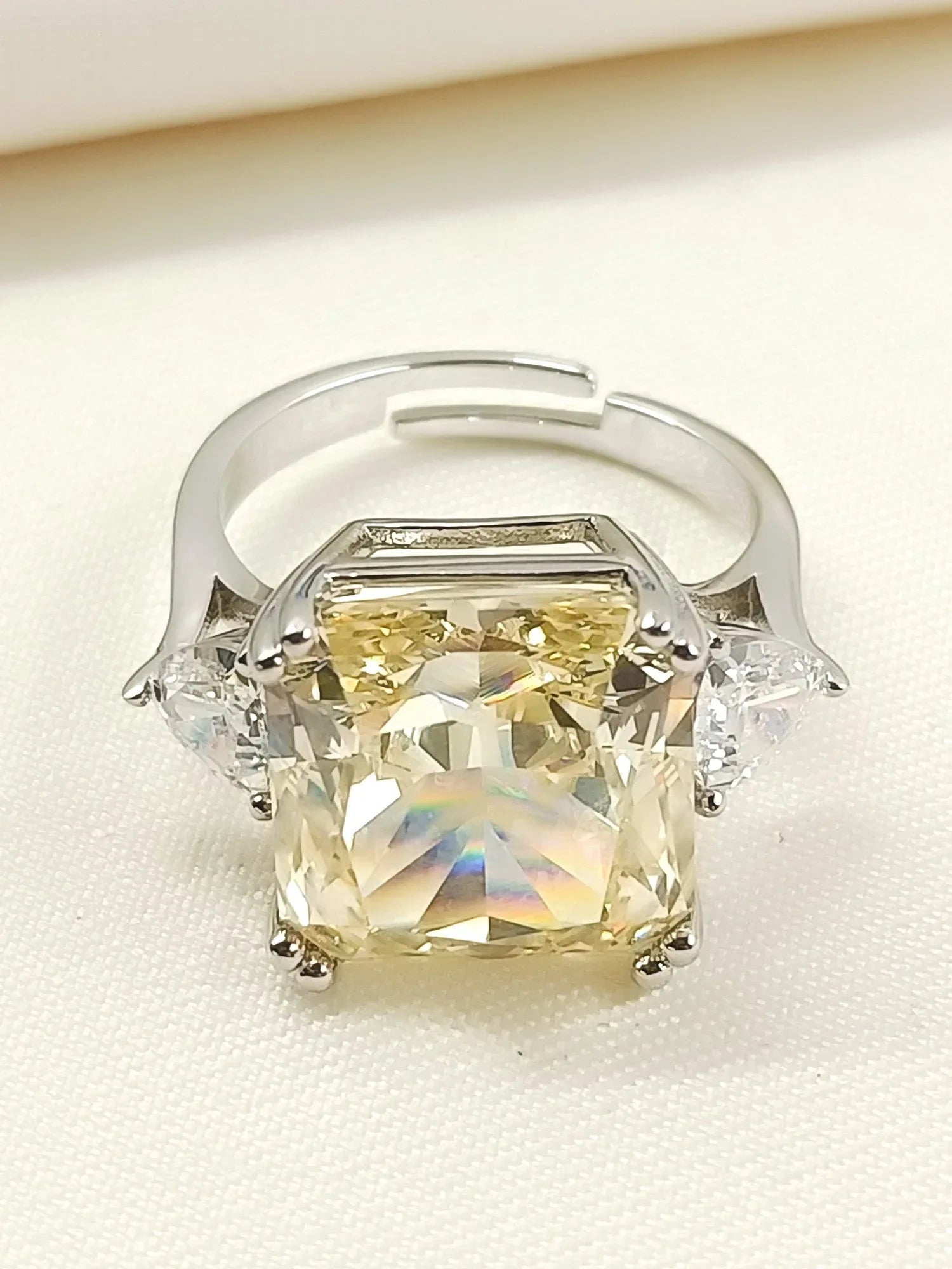 Eila Yellow American Diamond Finger Ring