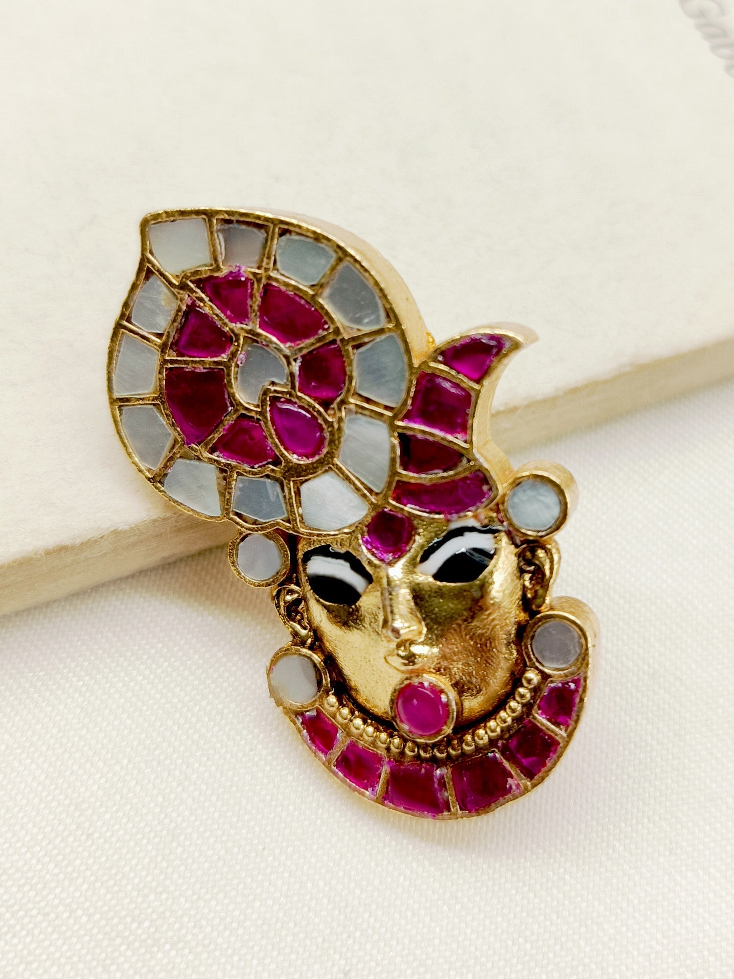 Ramia Ruby Shrinath Ji Brooch
