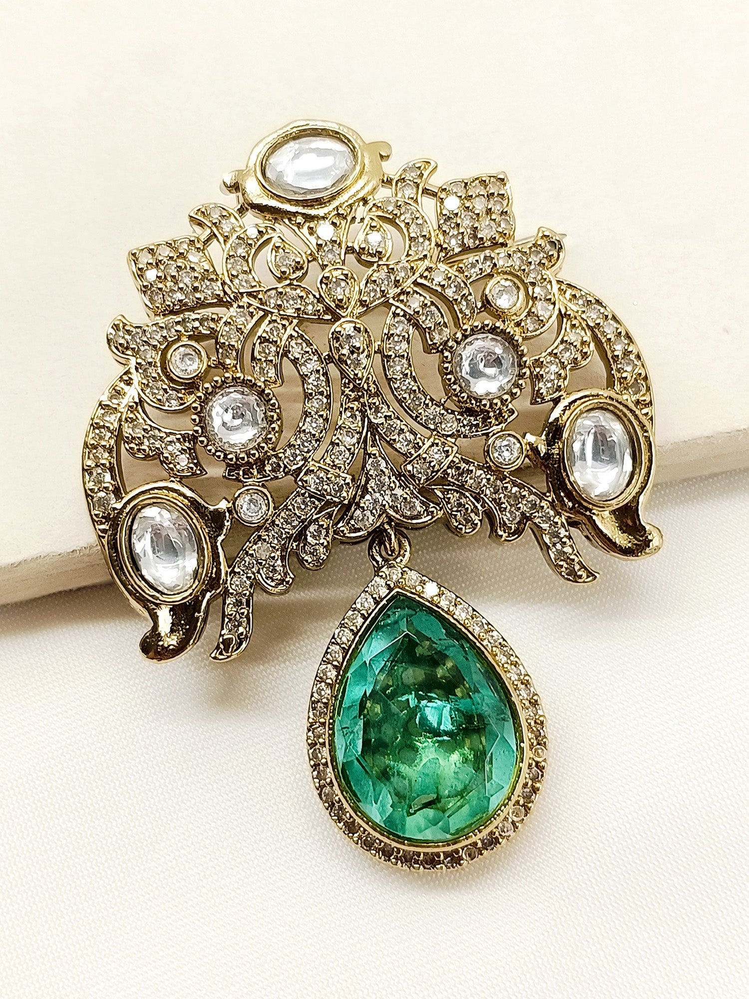 Urvansh Mint Green Men's Brooch