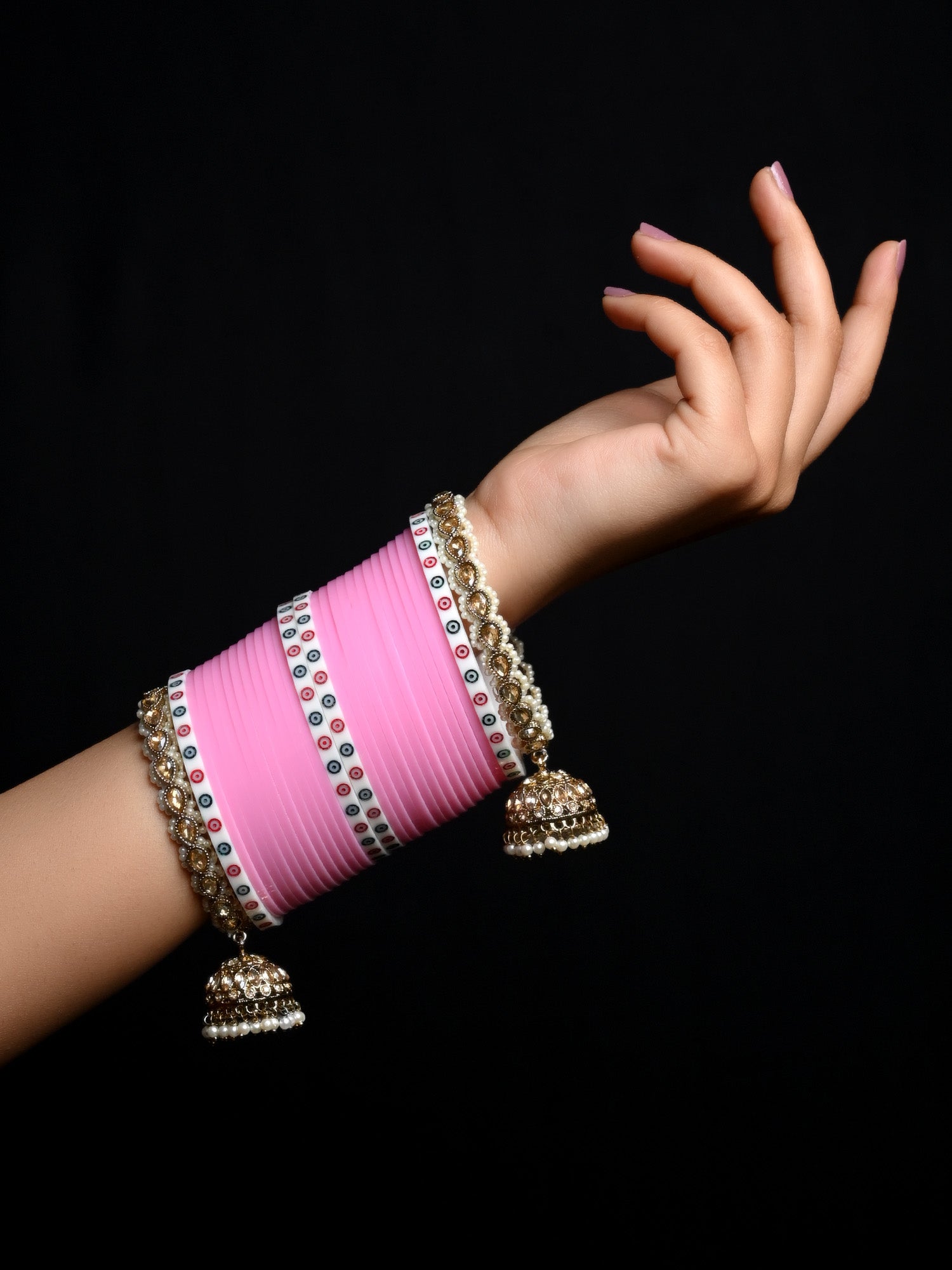 Mangla Pink Punjabi Chura - qivii