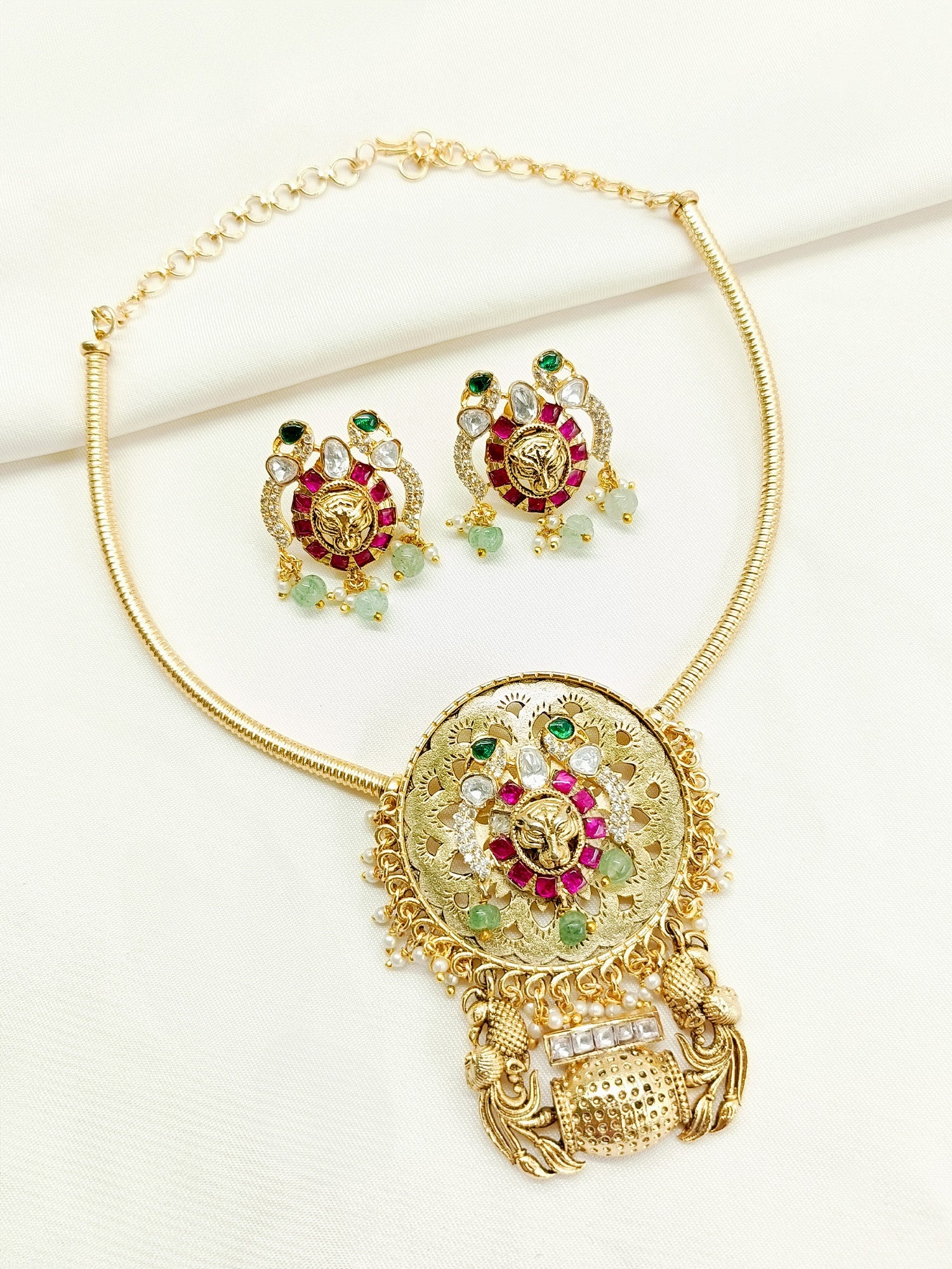 Kendy R&G Antique Necklace Set - qivii