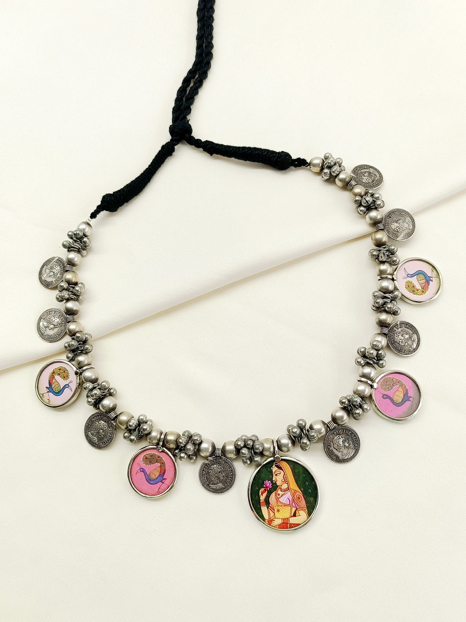 Gemi Multi Colour Oxidized Neckpiece