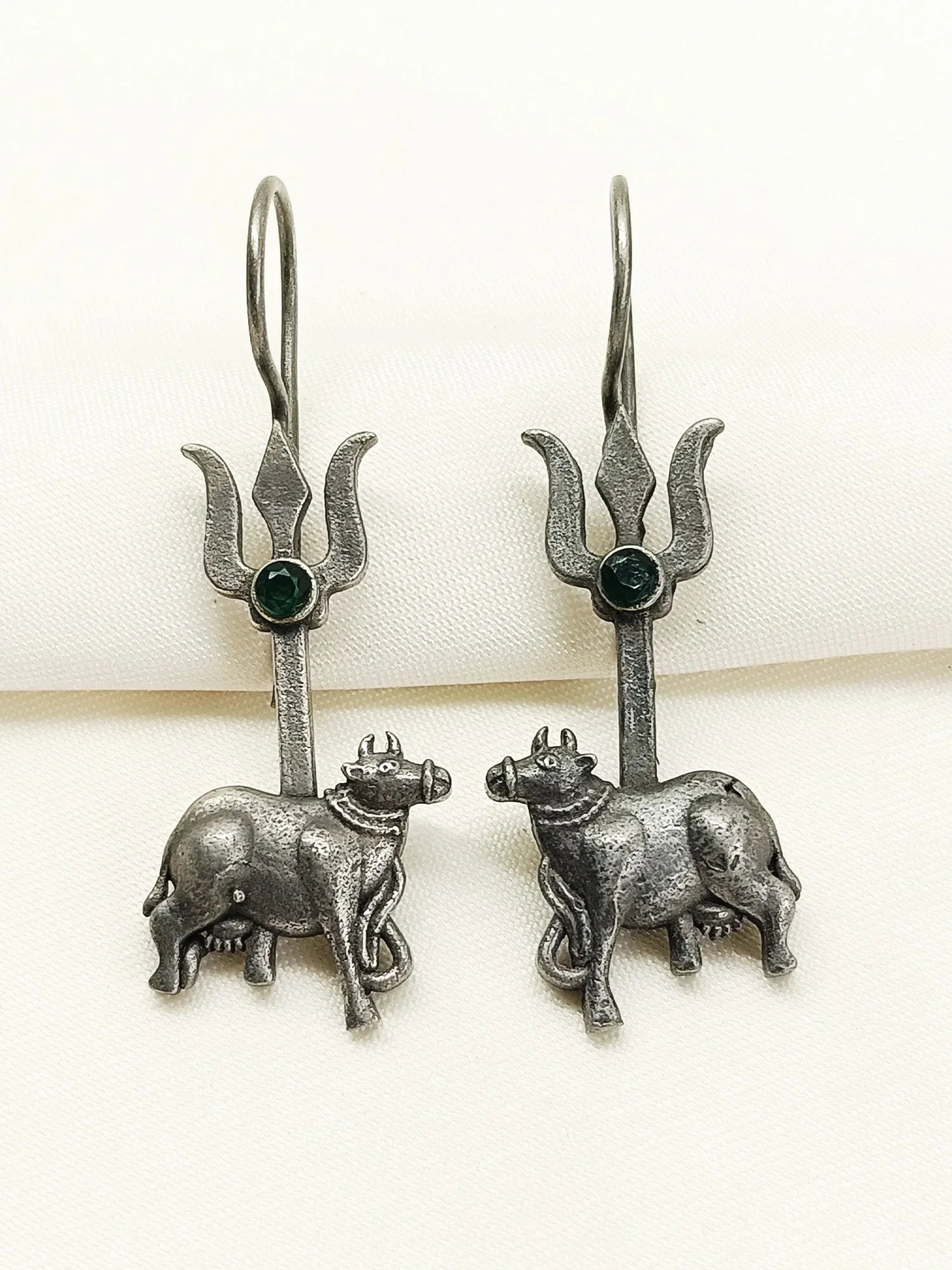 Evanashi Green Oxidized Earring