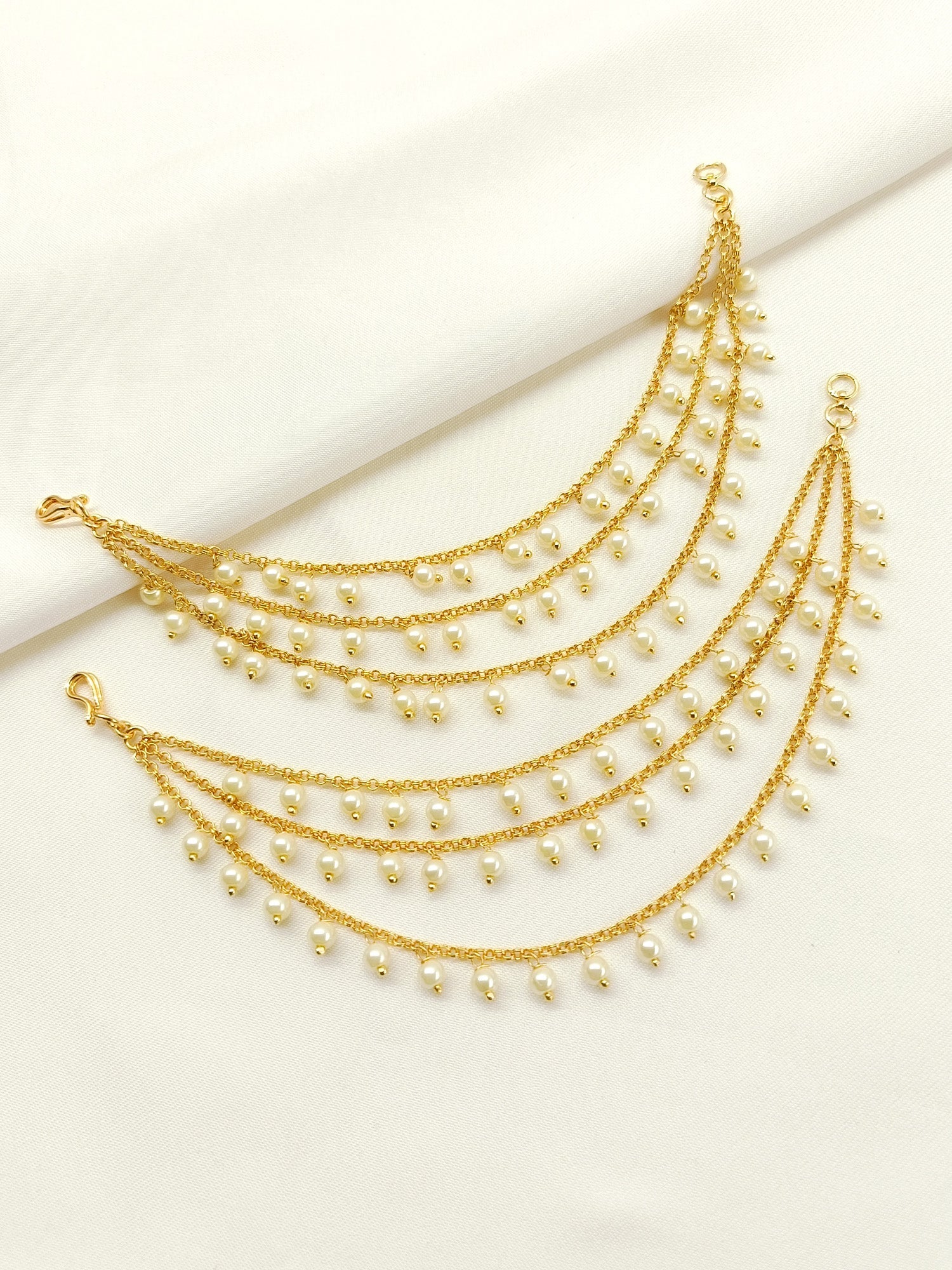 Tasha Cream Traditional Ear Chain