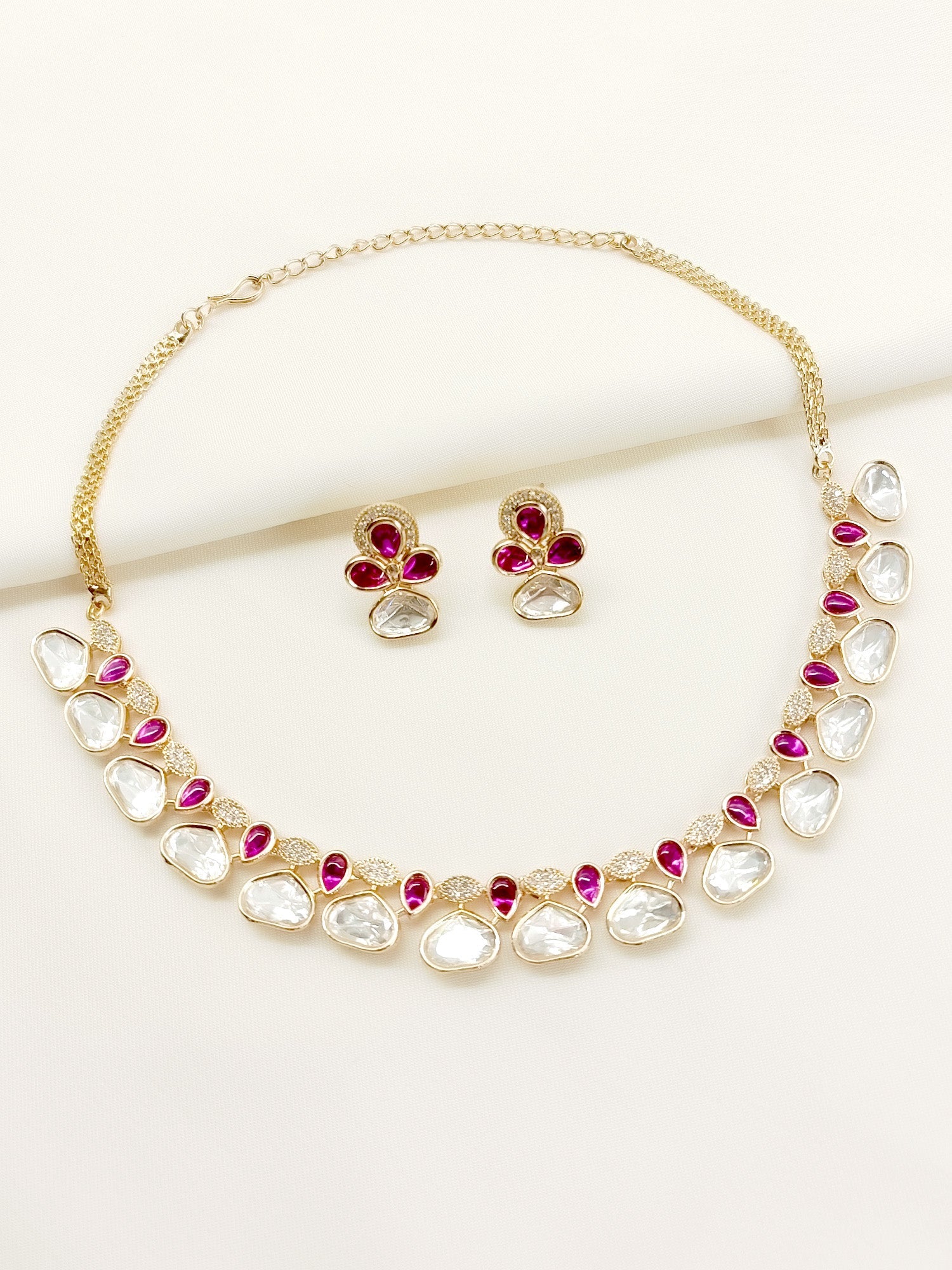 Avika Ruby Kundan Necklace Set