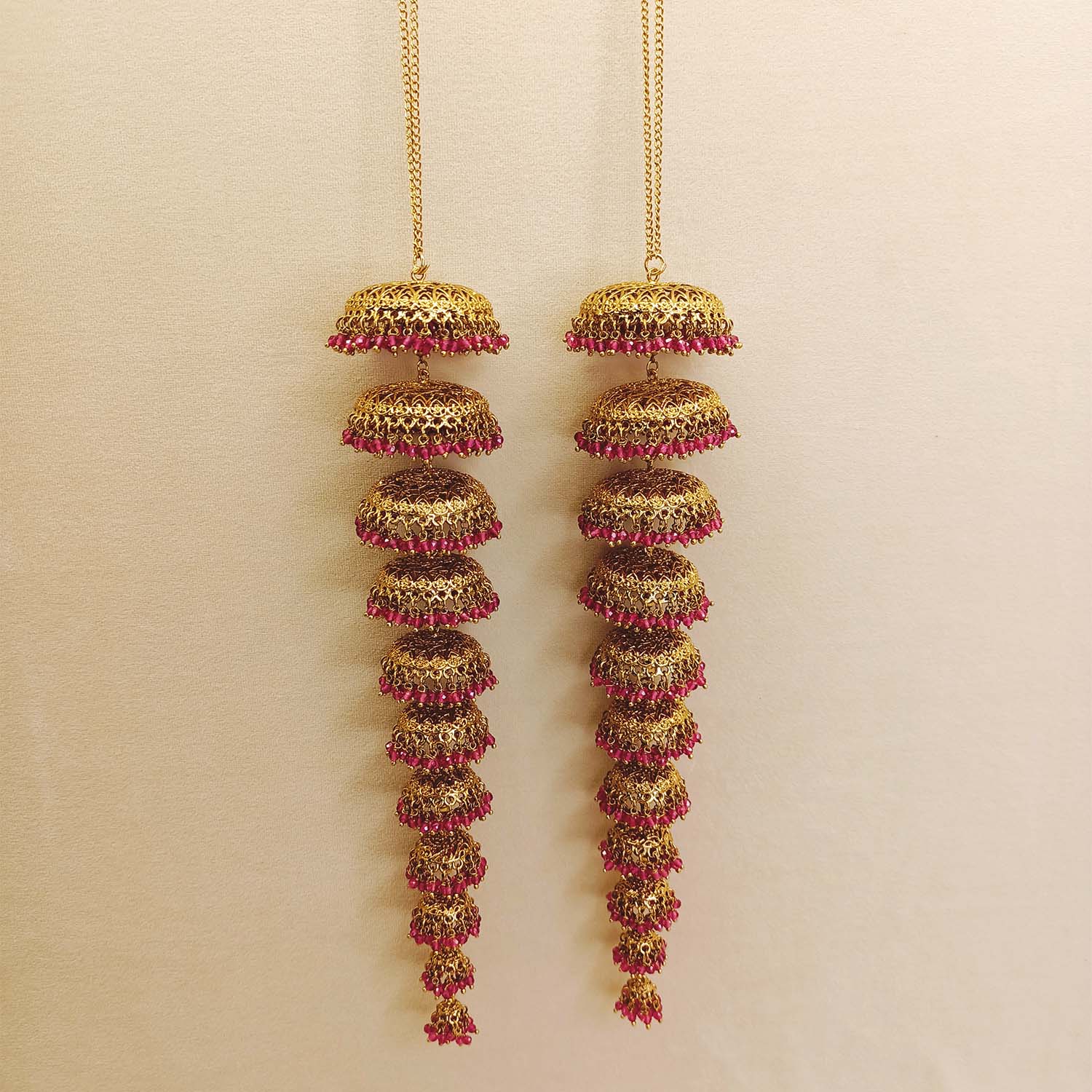 Ishani Rose Pink Gold Plated Kalire - qivii