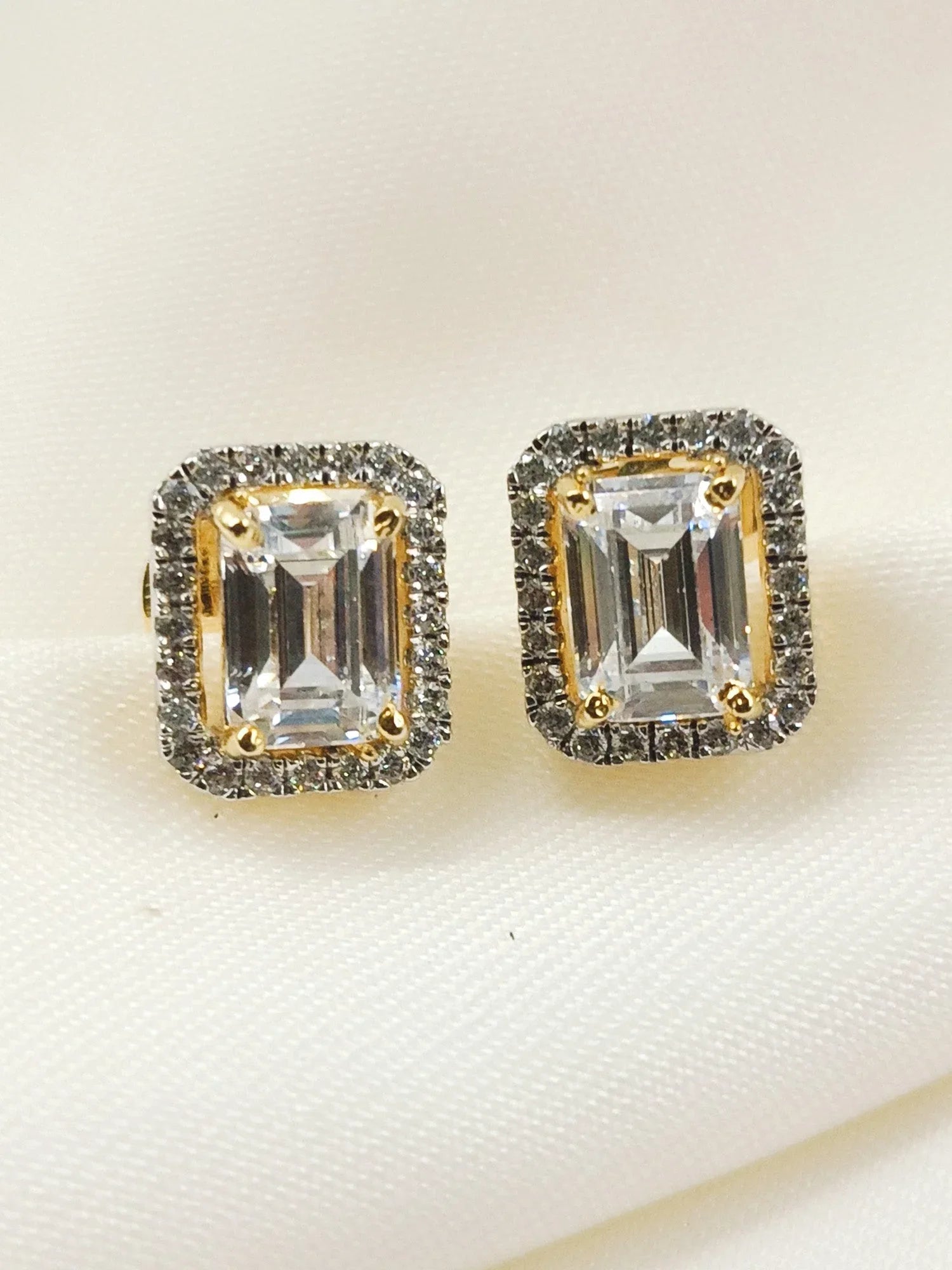 Hemali 92.5 Silver Swarovski Stone Tops