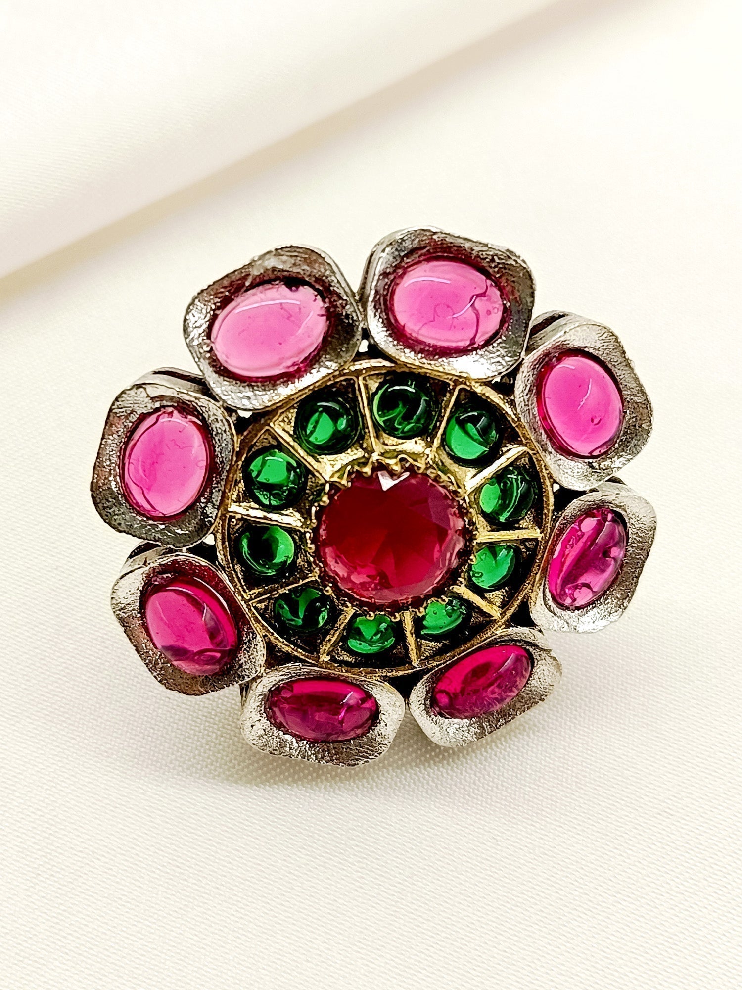 Simar M & G Oxidized Finger Ring - qivii