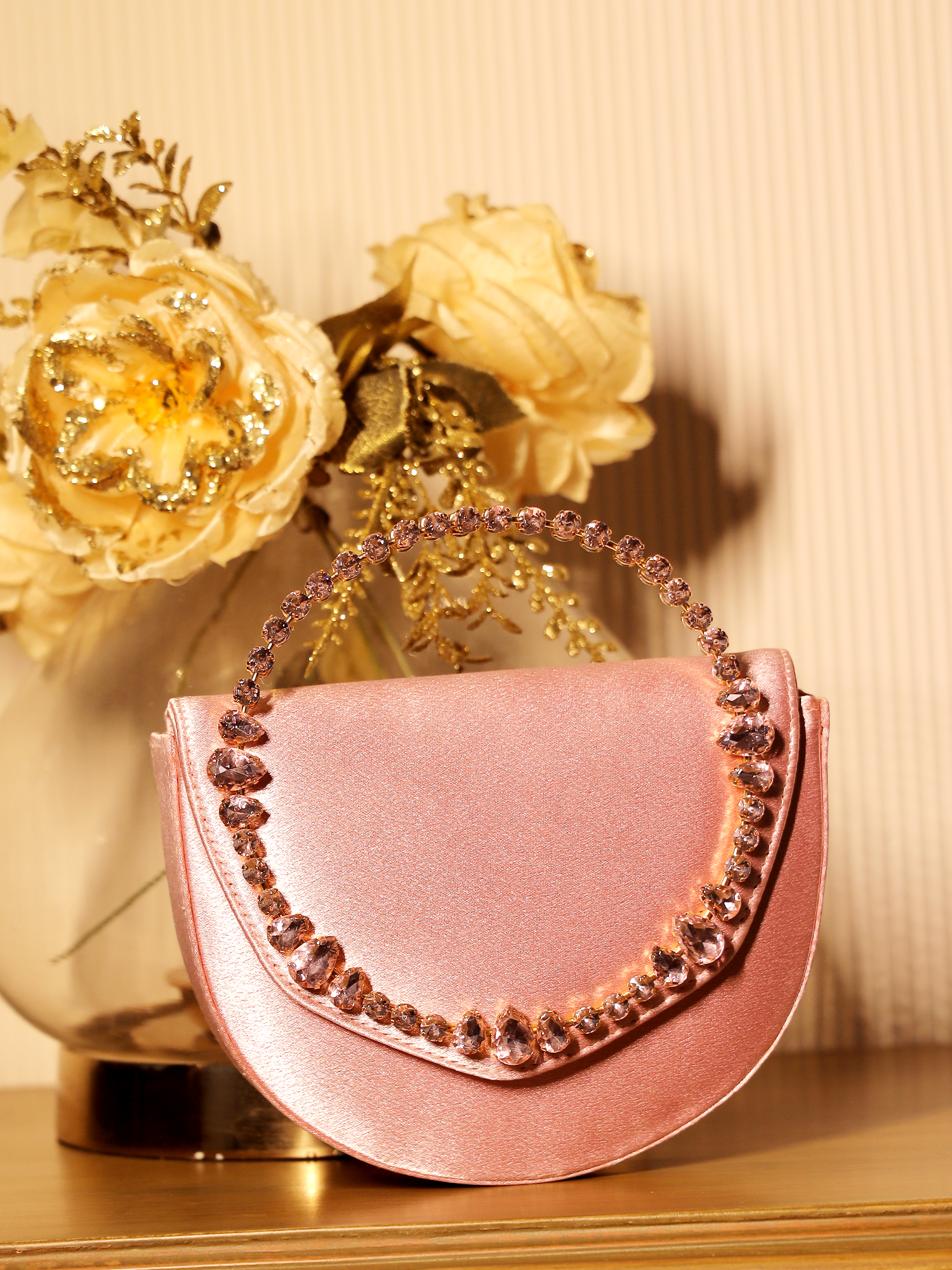 Irya Baby Pink Evening Clutch - qivii