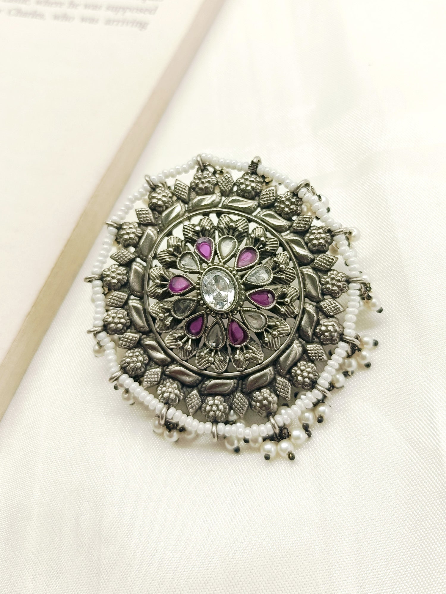 Molly Ruby Oxidized Finger Ring - qivii