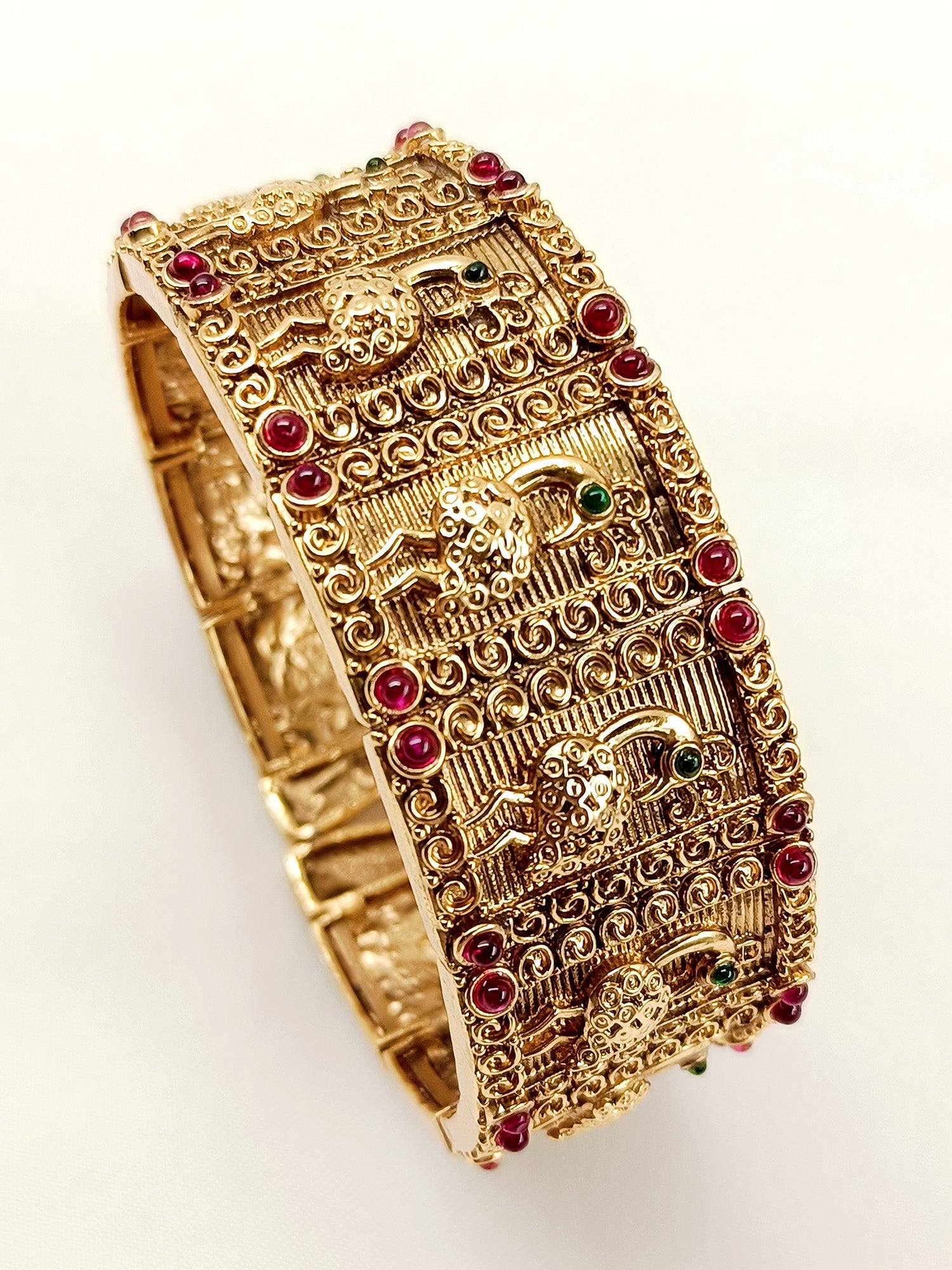 Aashvvi Ruby Antique Bracelet