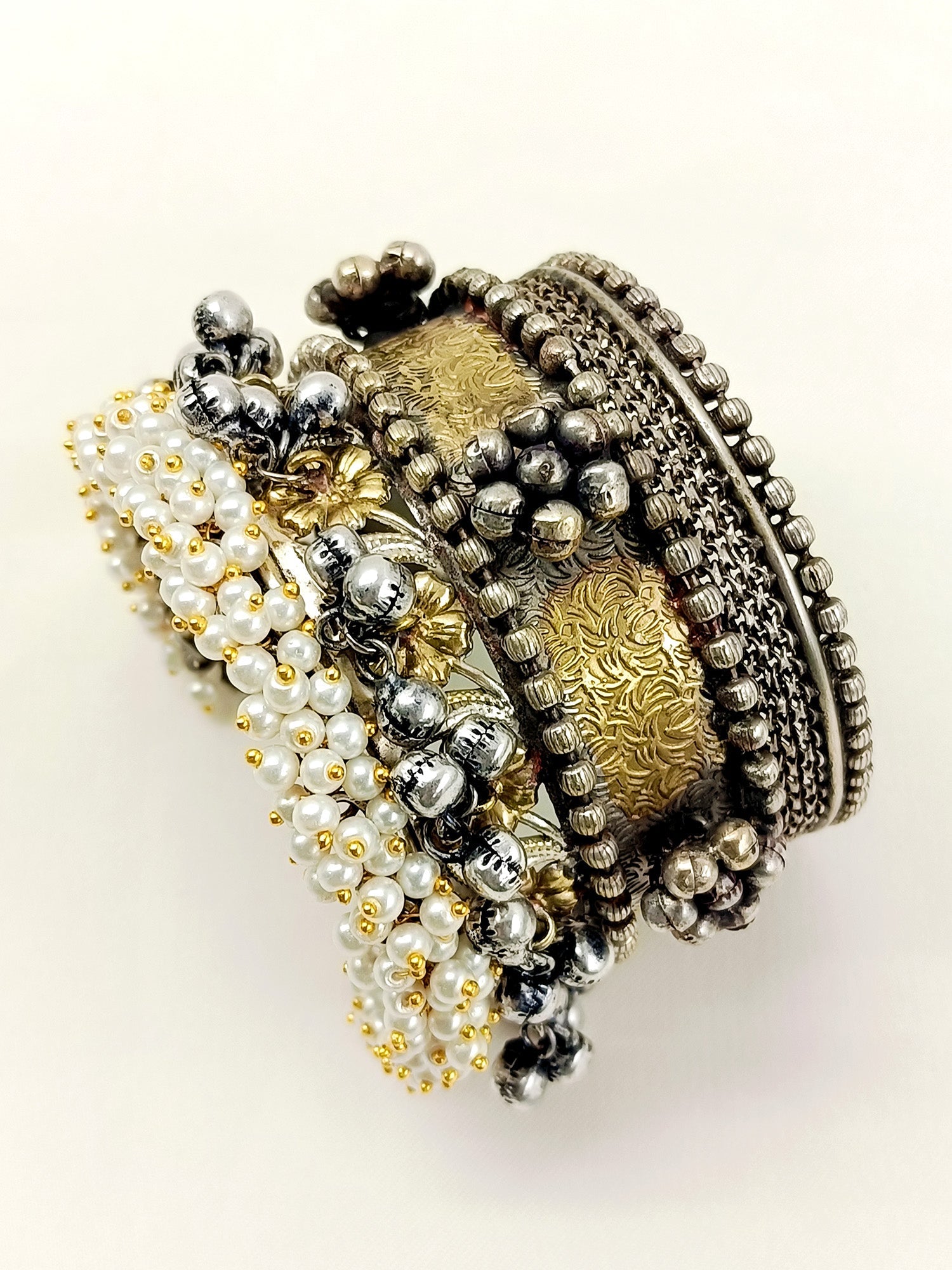 Savya Silver N Golden Oxidized Bracelet