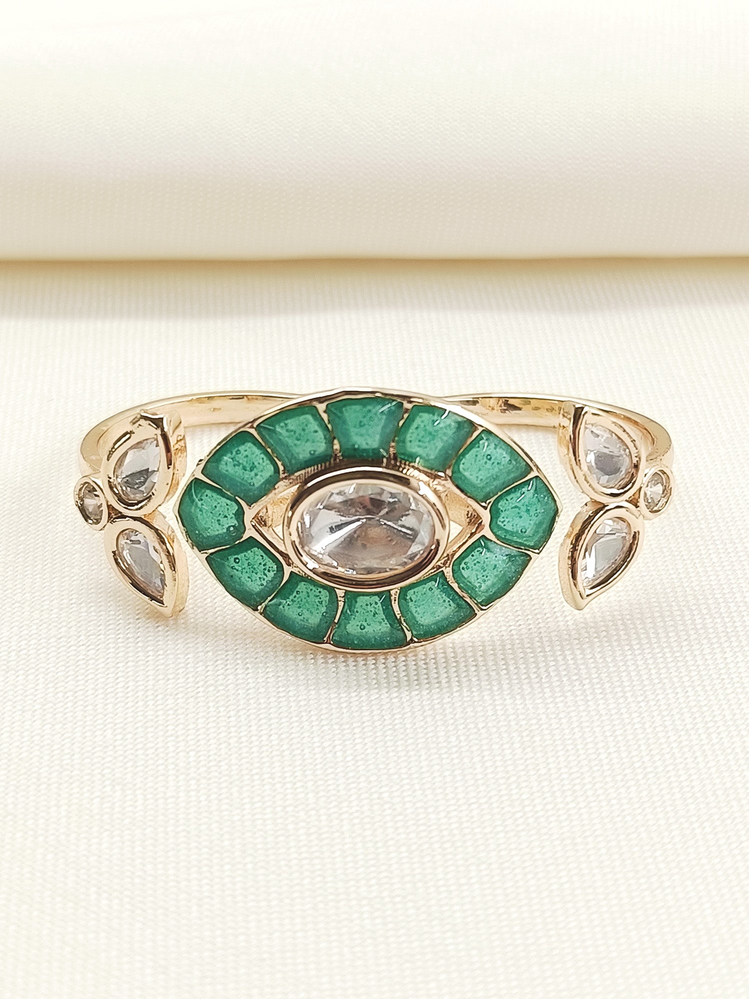 Reena Green Kundan Finger Ring