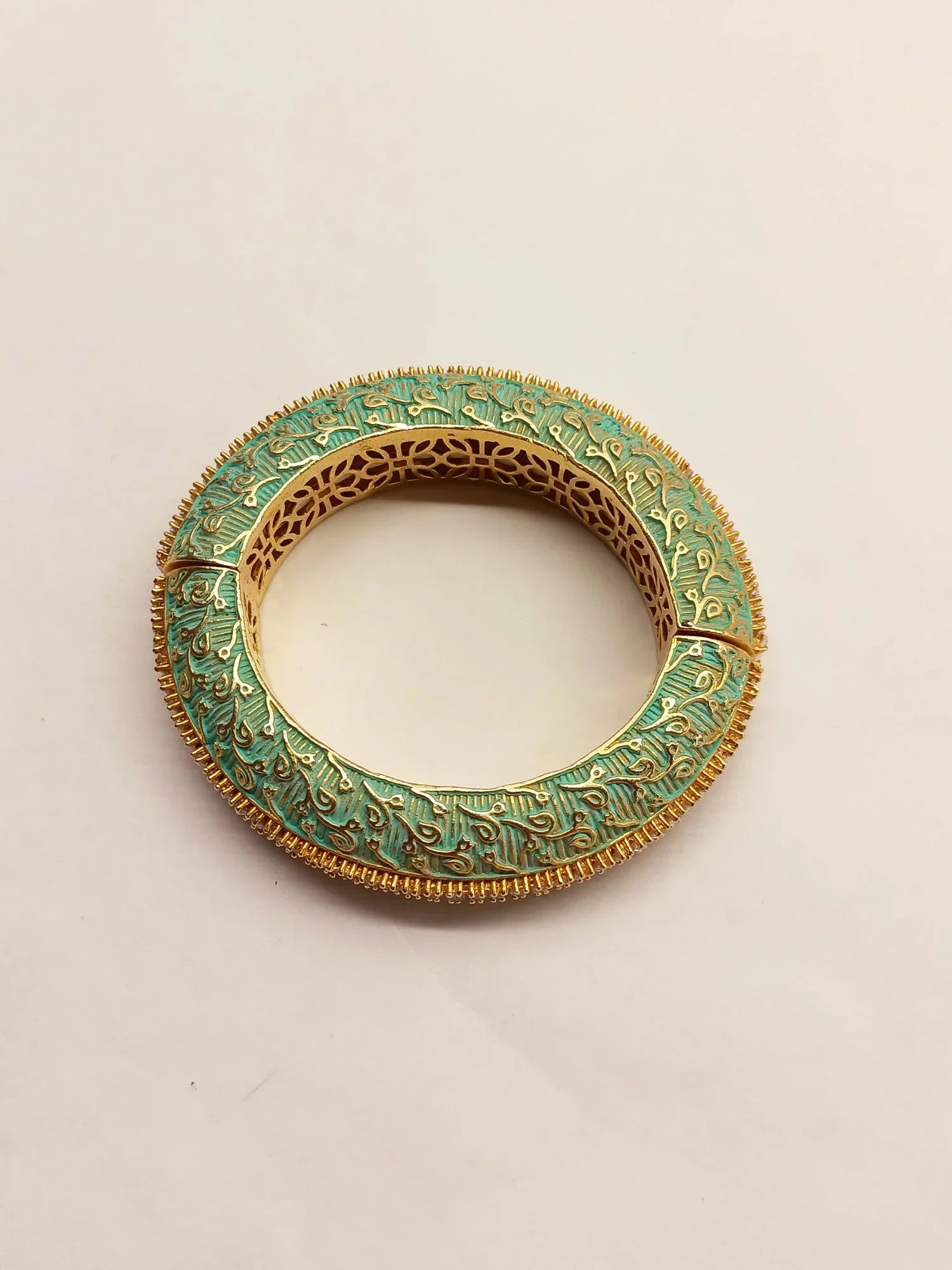 Oni Stretchable Mint Green Bracelet Kada